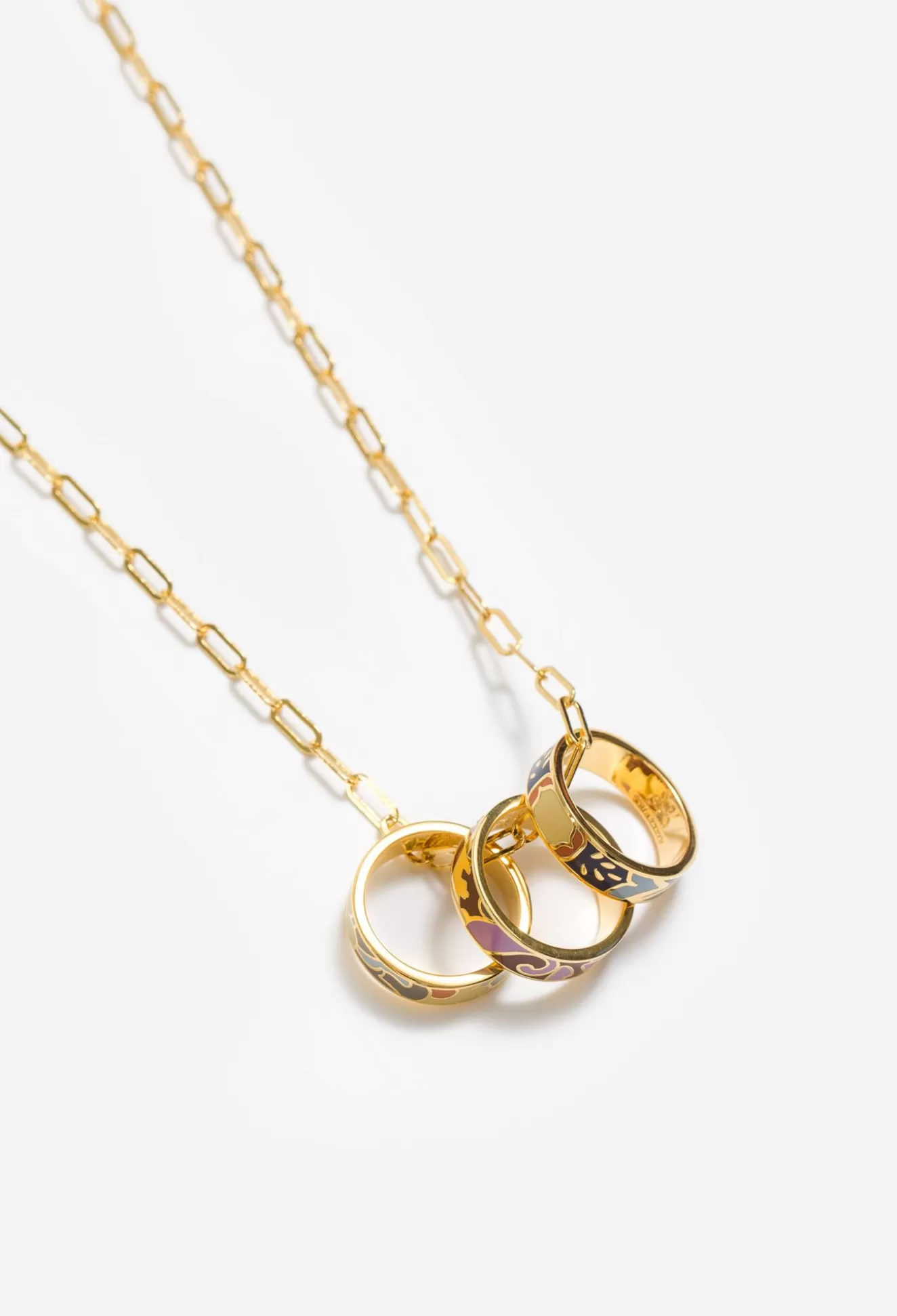 Jewelry>Johnny Was 3 Ring Necklace Sandalwood