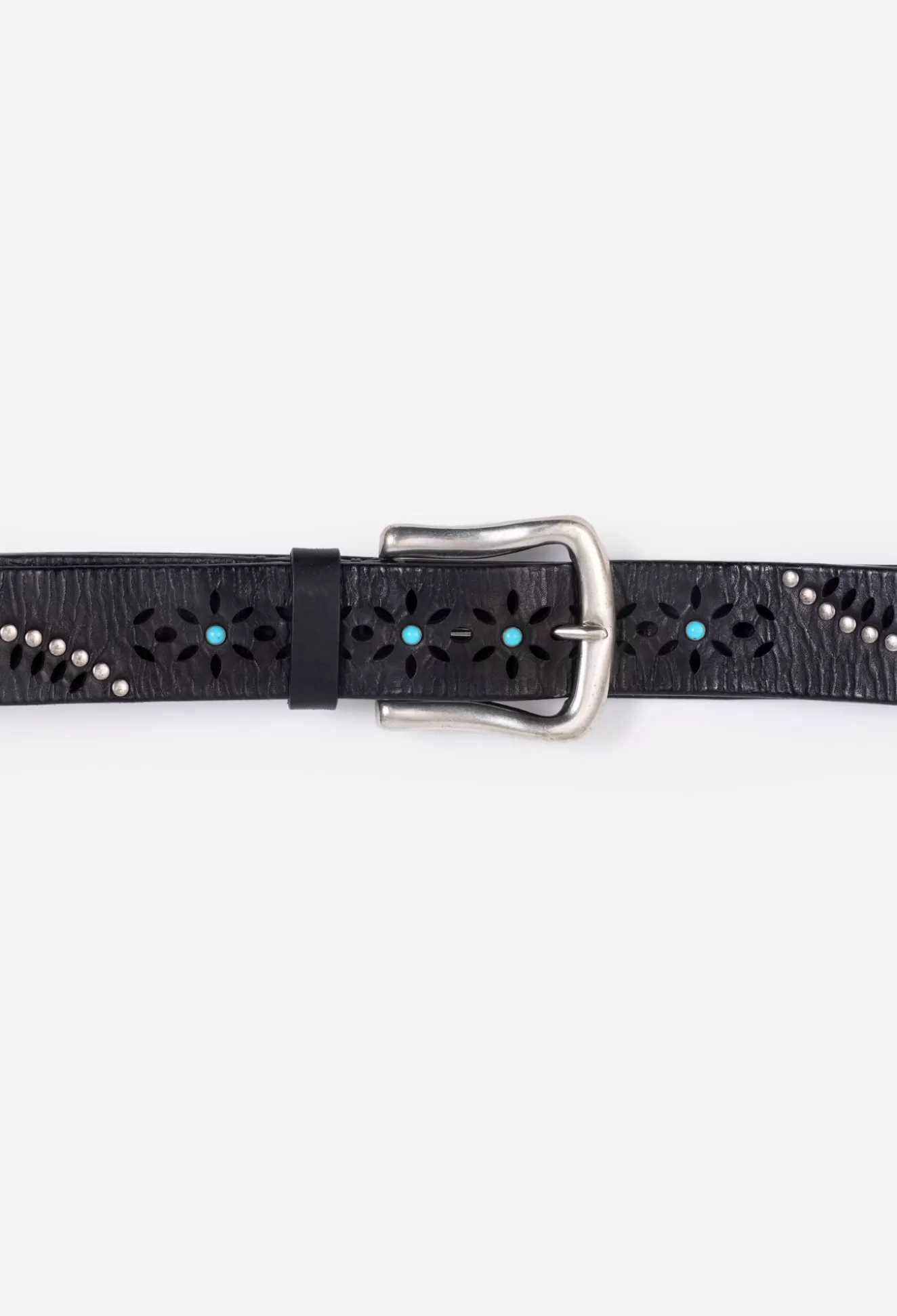 Fashion Accessories>Johnny Was Arco Italian Leather Belt Black