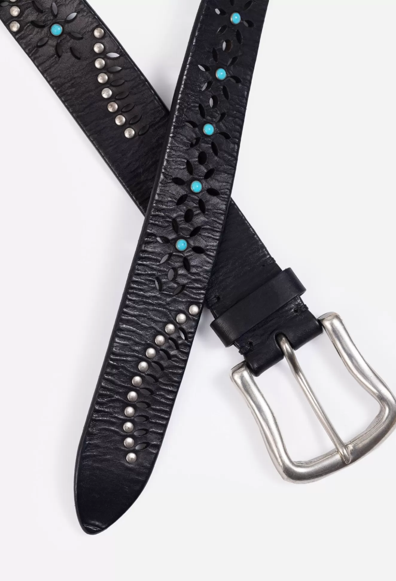 Fashion Accessories>Johnny Was Arco Italian Leather Belt Black
