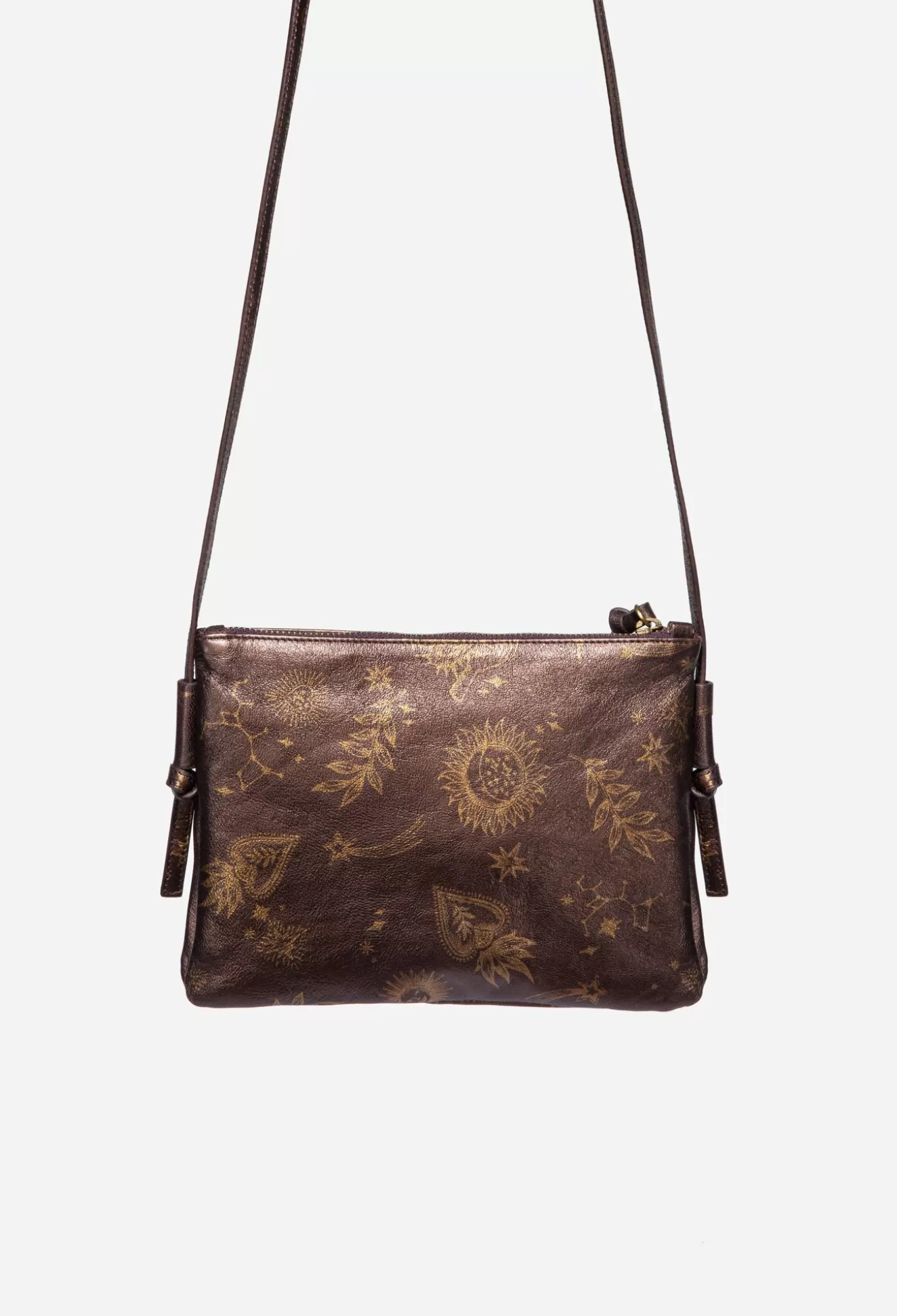 Handbags>Johnny Was Asteria Italian Leather Crossbody Bag Barolo