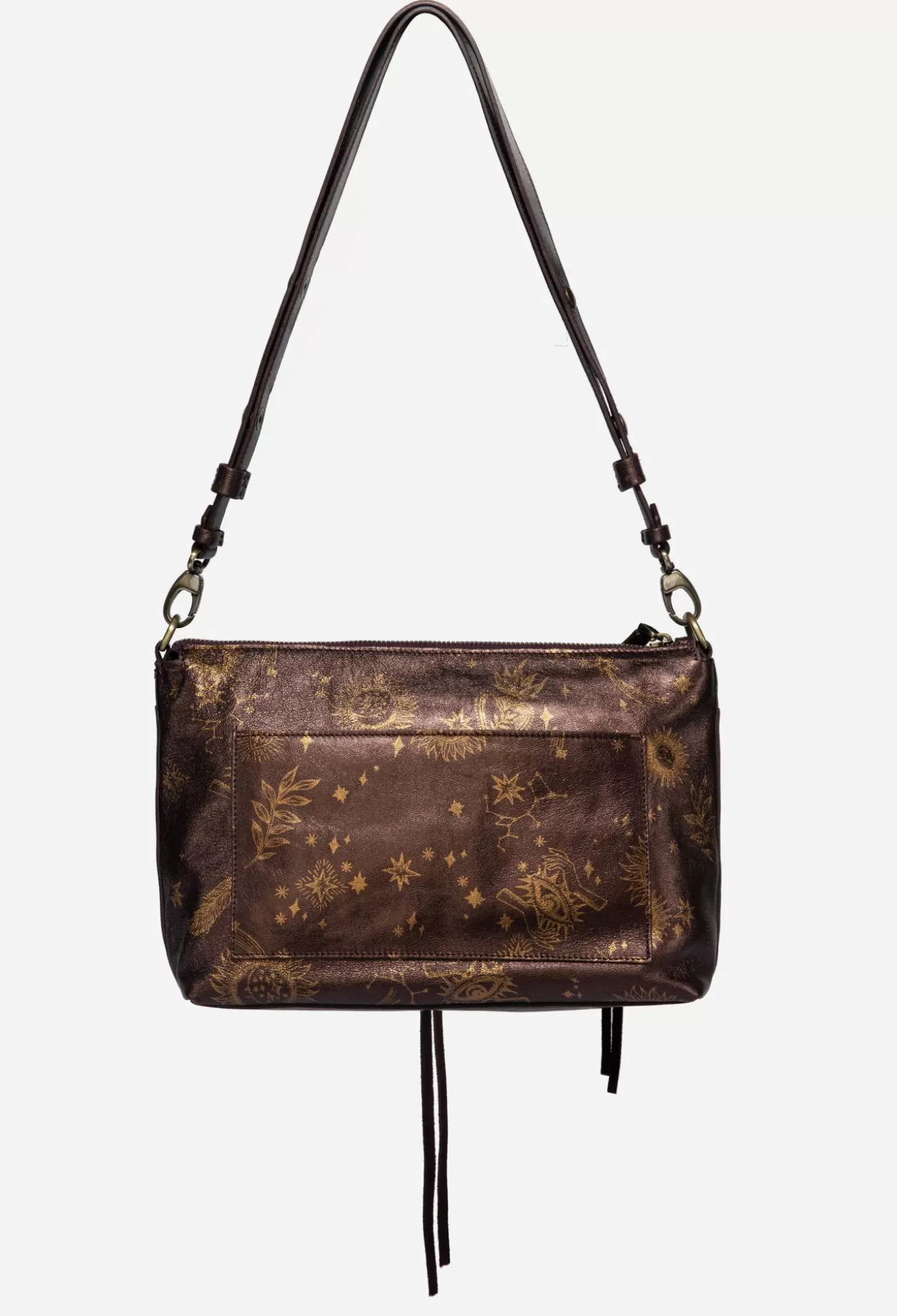 Handbags>Johnny Was Asteria Italian Leather Shoulder Bag Barolo