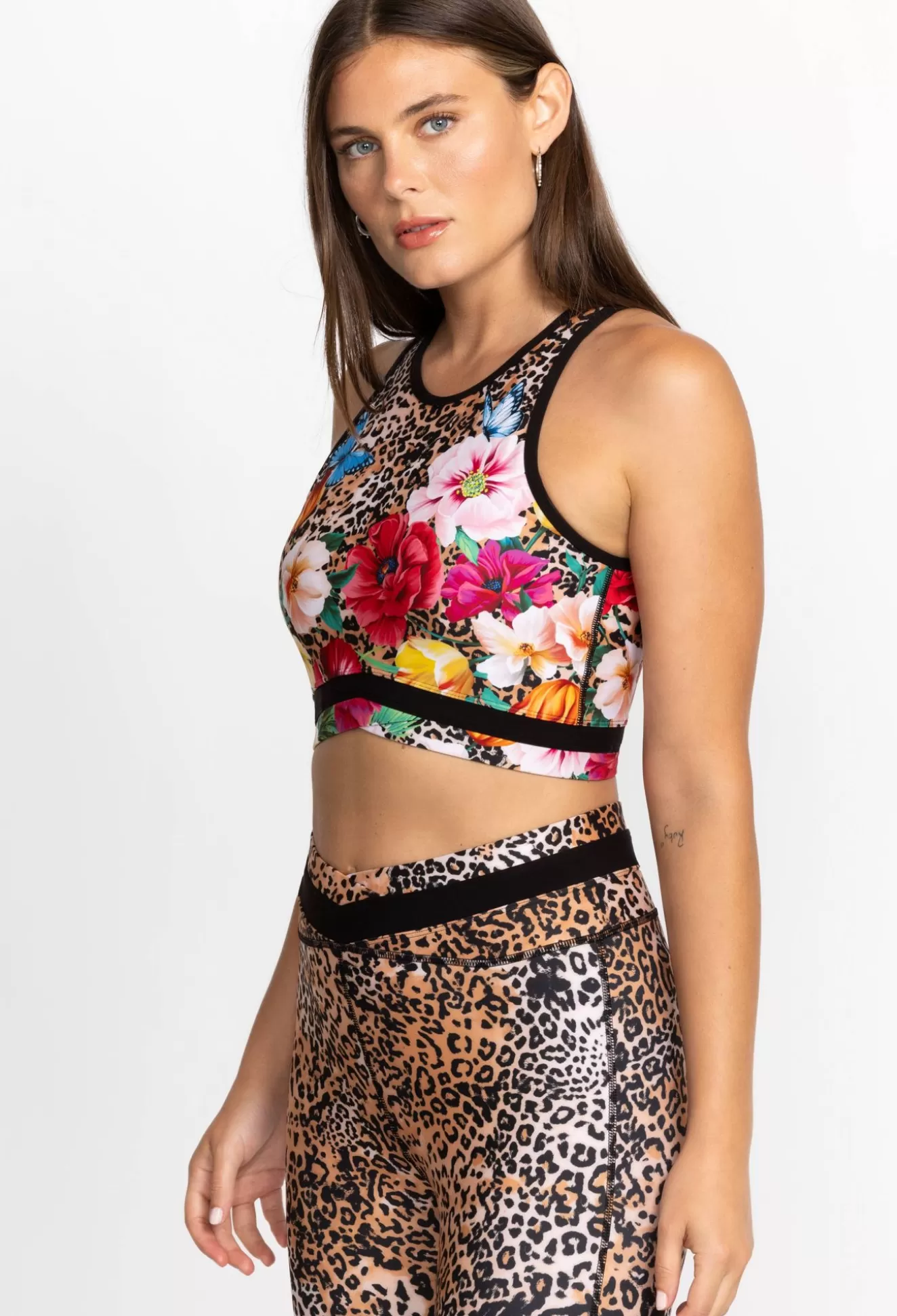 Active>Johnny Was Bee Active Cross Hem Sports Bra Sandra