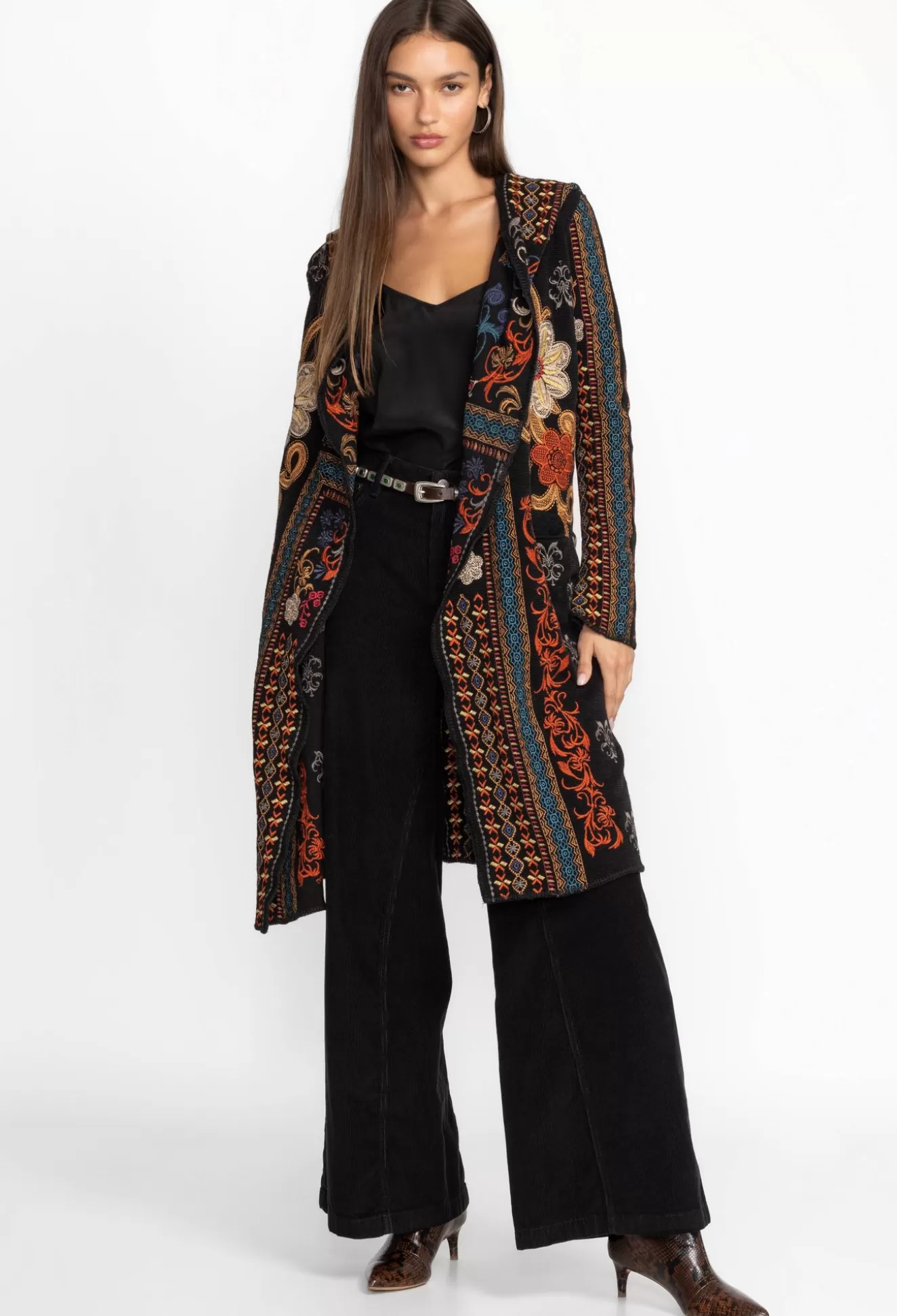 Outerwear>Johnny Was Biya Duster - Fabiana Black