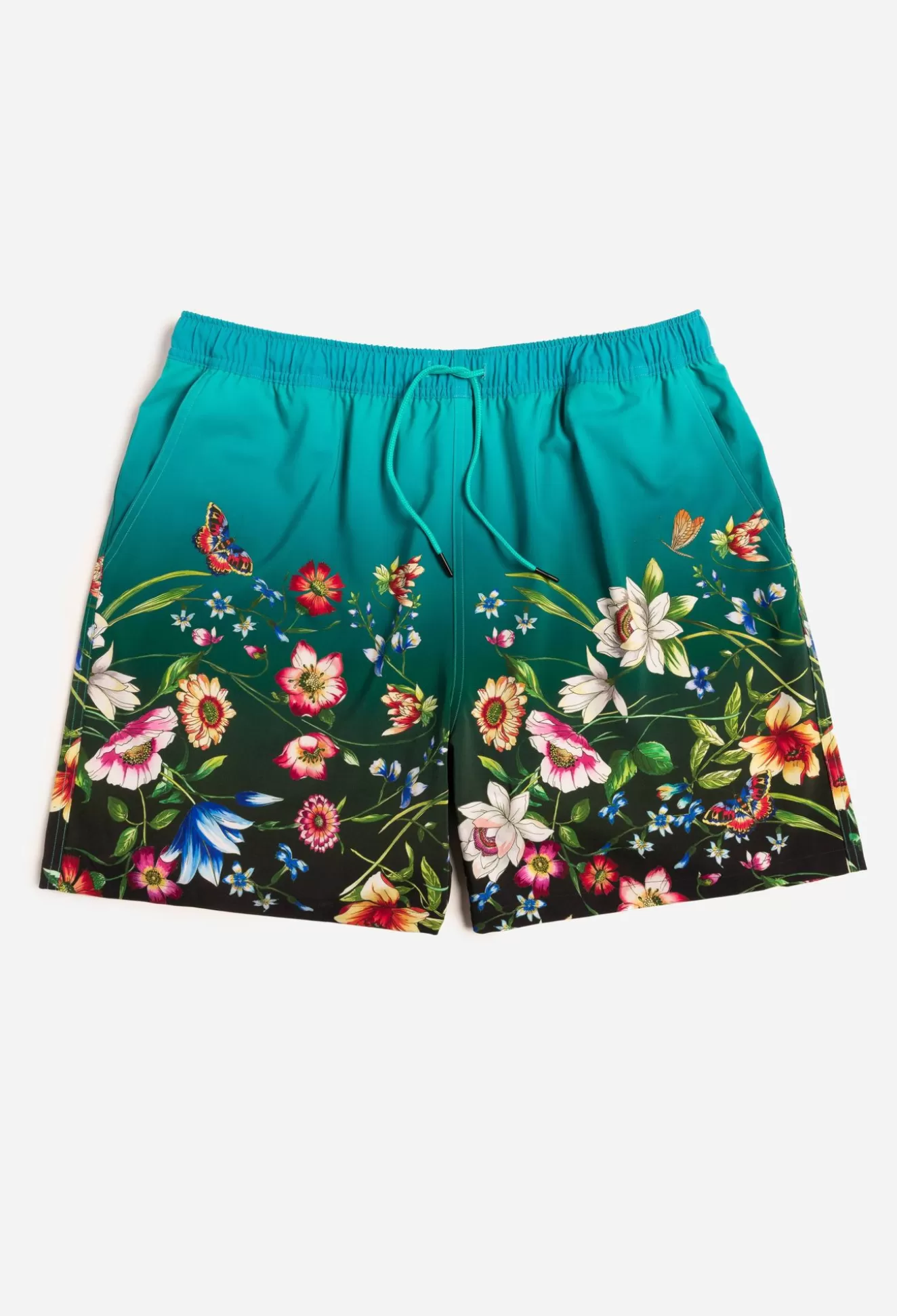 Swim & Resort>Johnny Was Black Royal Mens Swim Trunk Multi