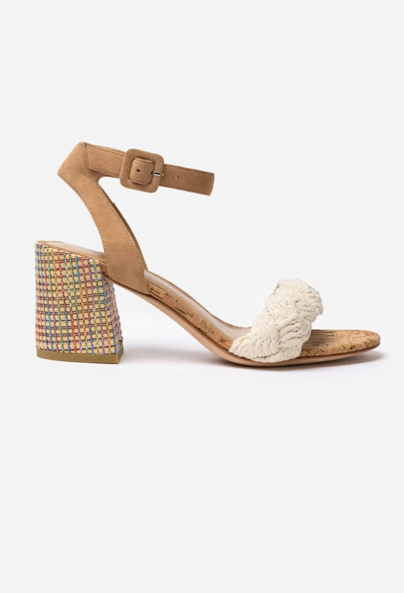 Shoes>Johnny Was Braid Block Heel Natural