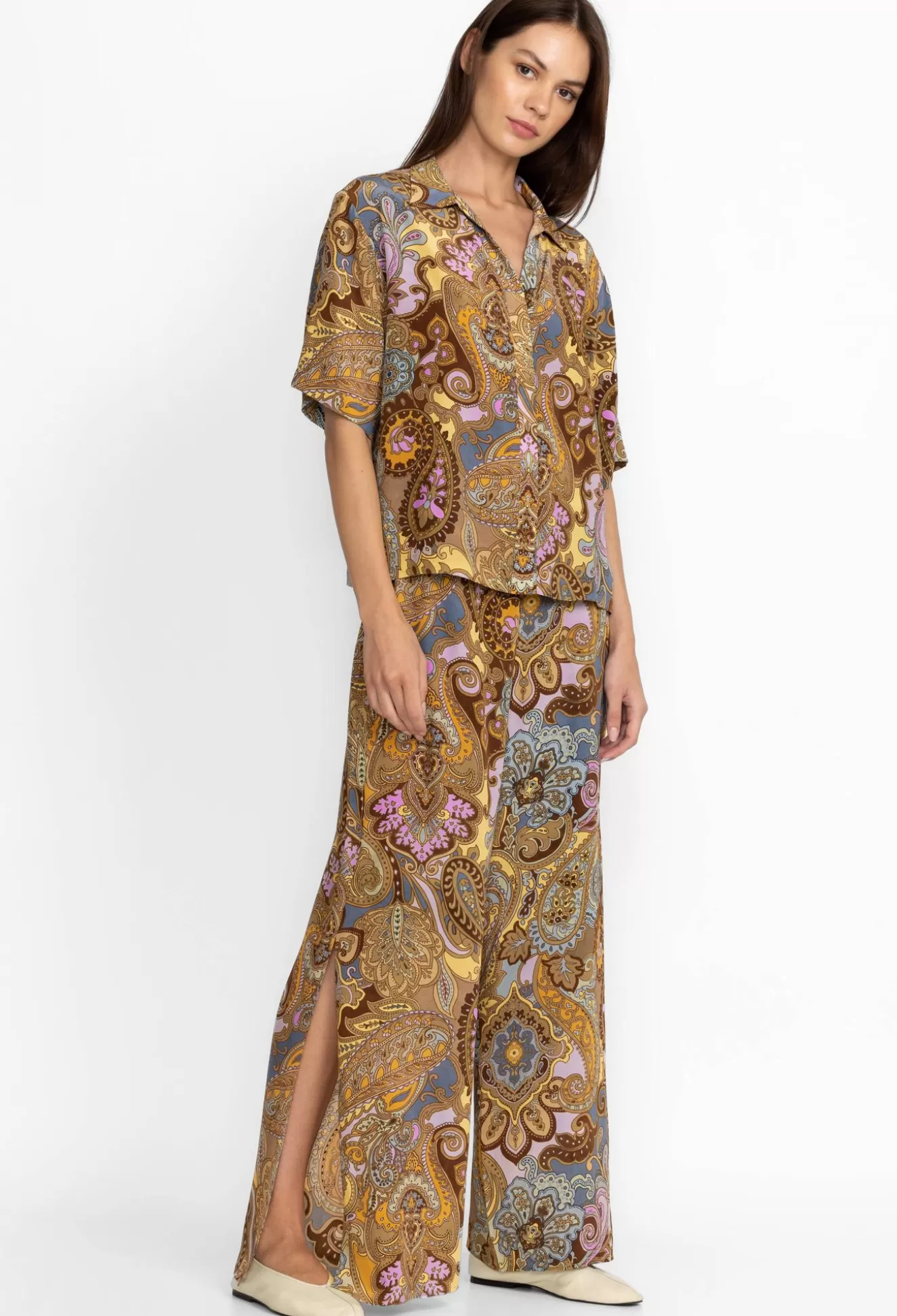 Sleepwear>Johnny Was Brooklyn Long Set Sandalwood