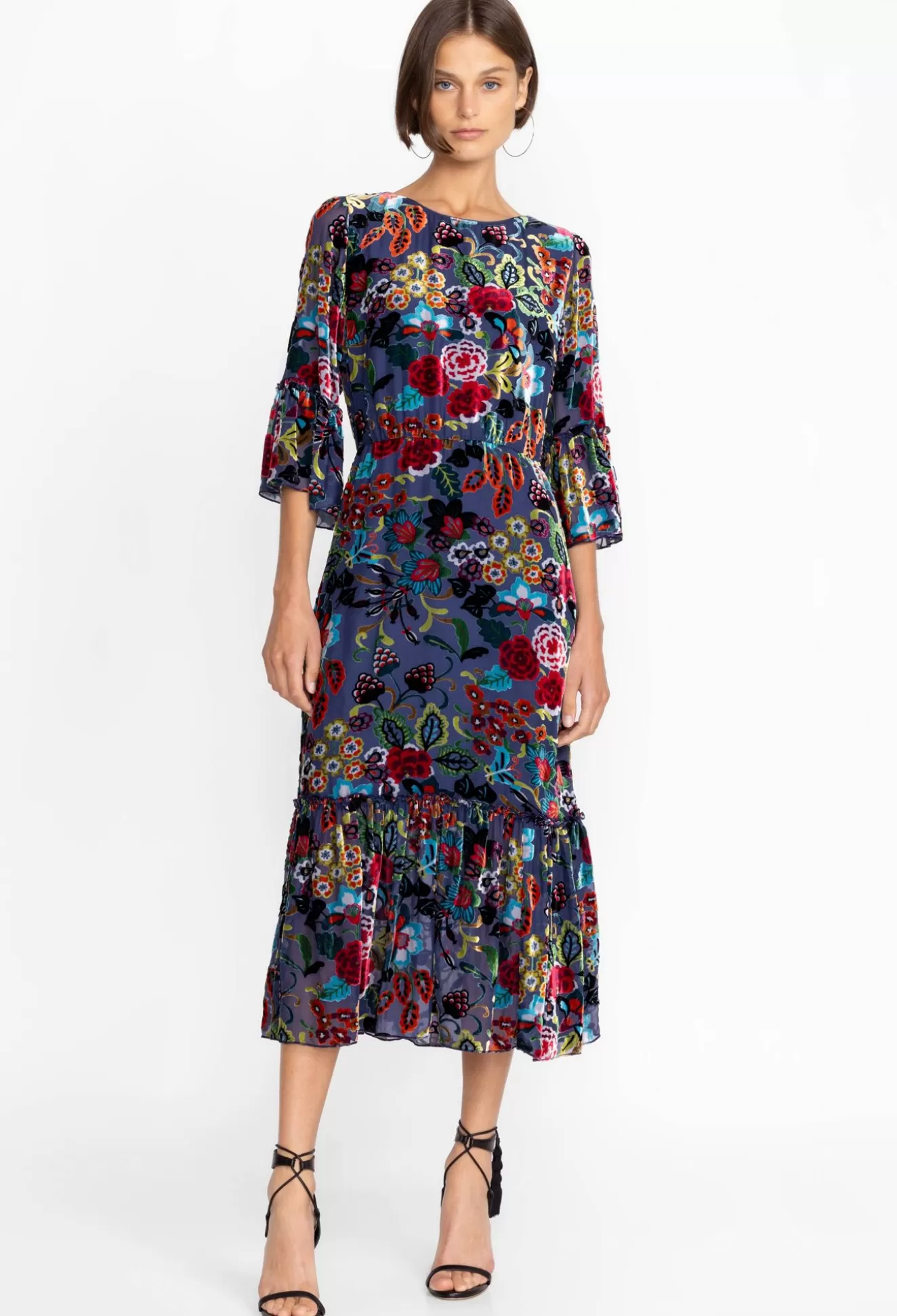 Dresses>Johnny Was Burnout Tanya Dress (Lined) Minto