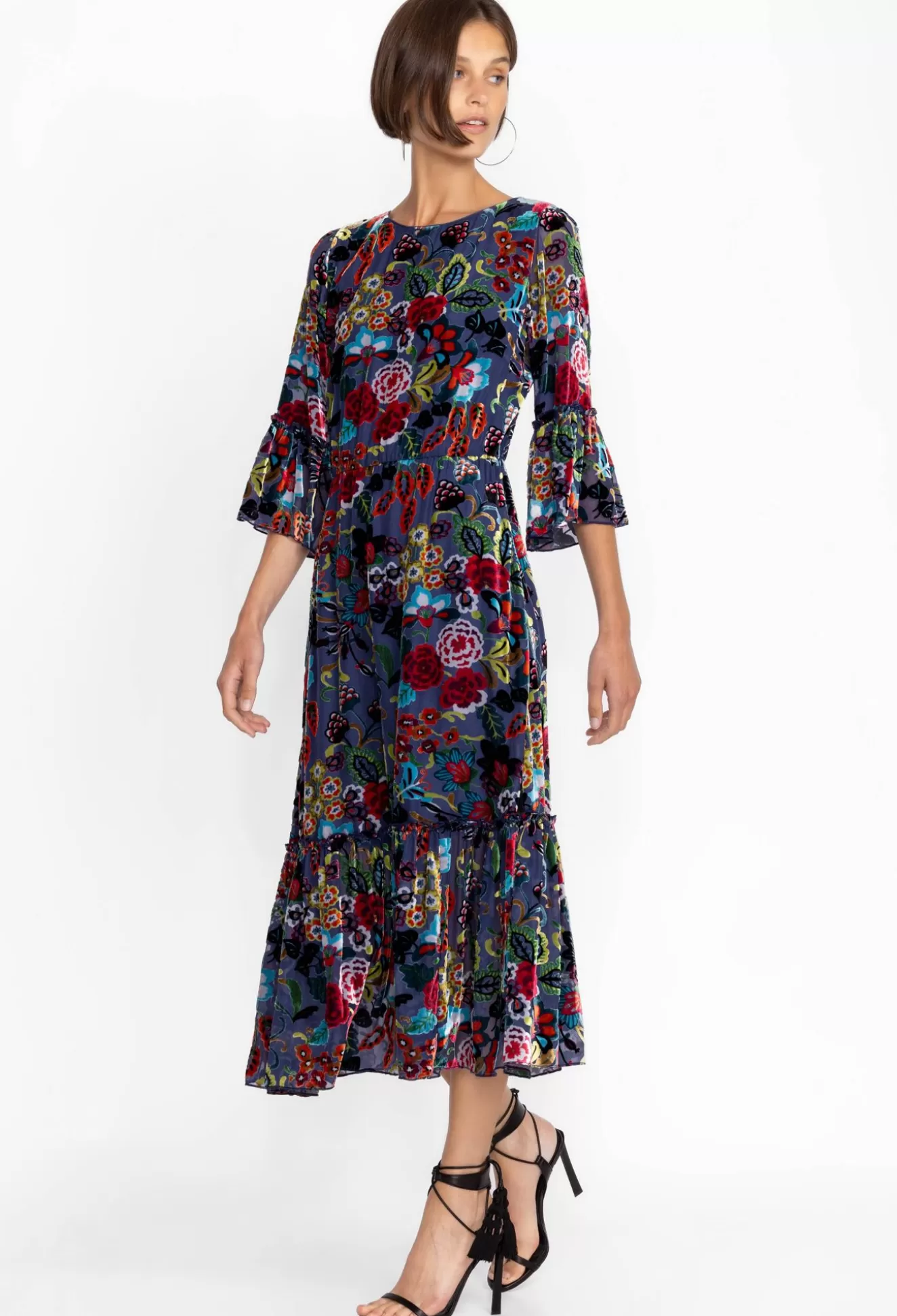 Dresses>Johnny Was Burnout Tanya Dress (Lined) Minto