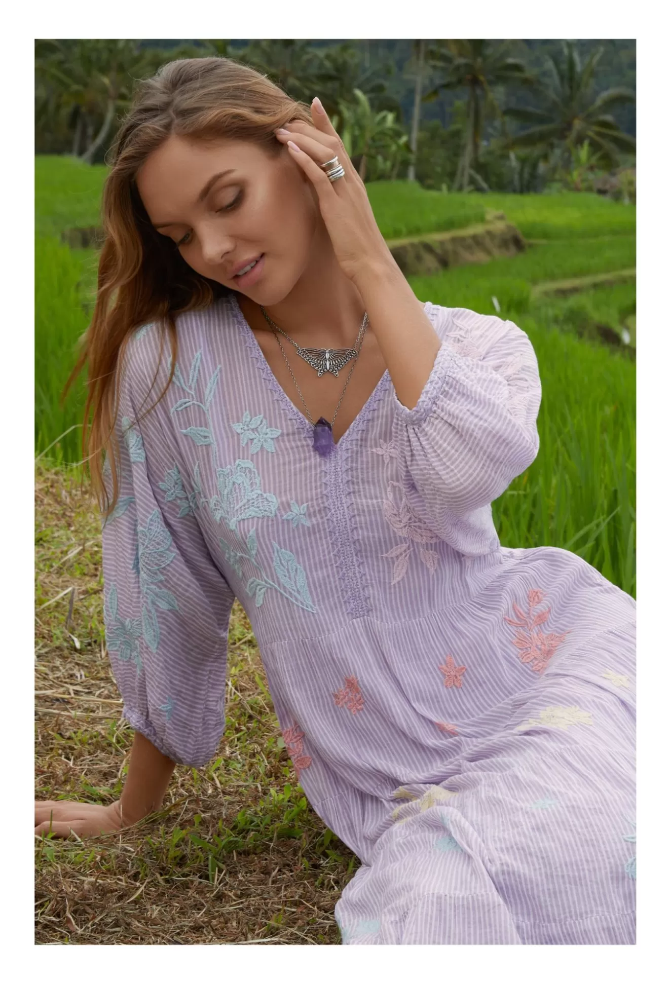 Jewelry>Johnny Was Butterfly Necklace Silver