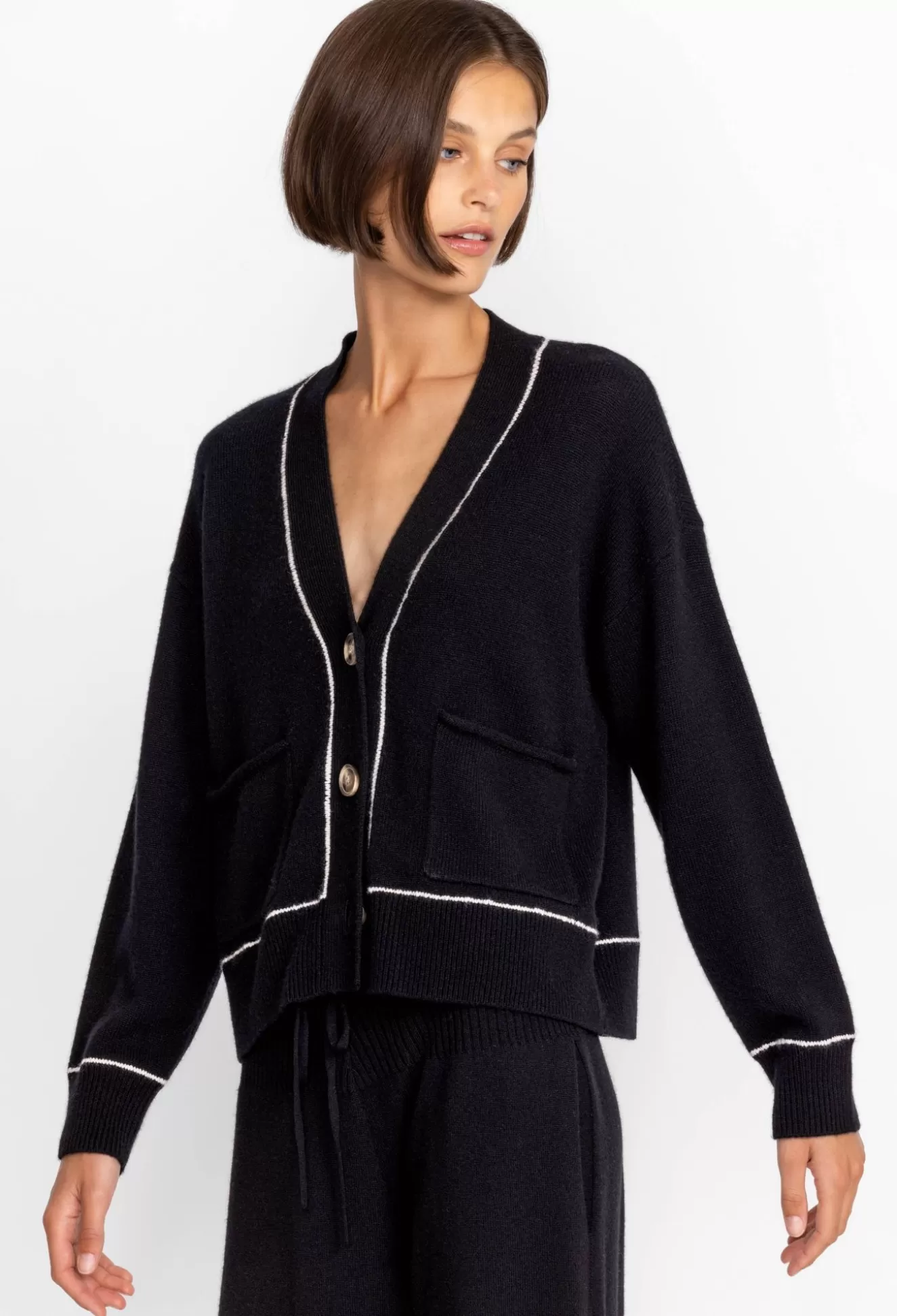 Outerwear>Johnny Was Calme Washable Cardigan Black Beauty