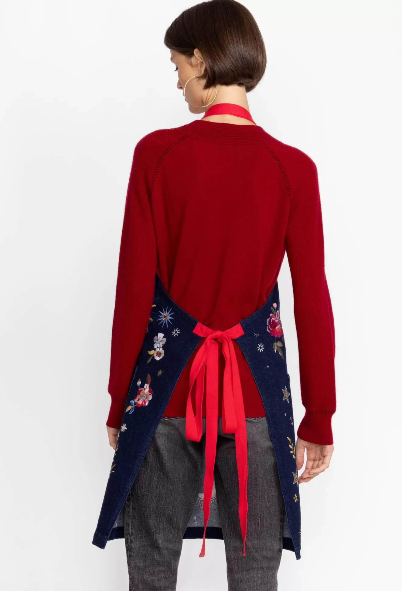 Home Accessories>Johnny Was Celestin Moon Denim Apron Blue