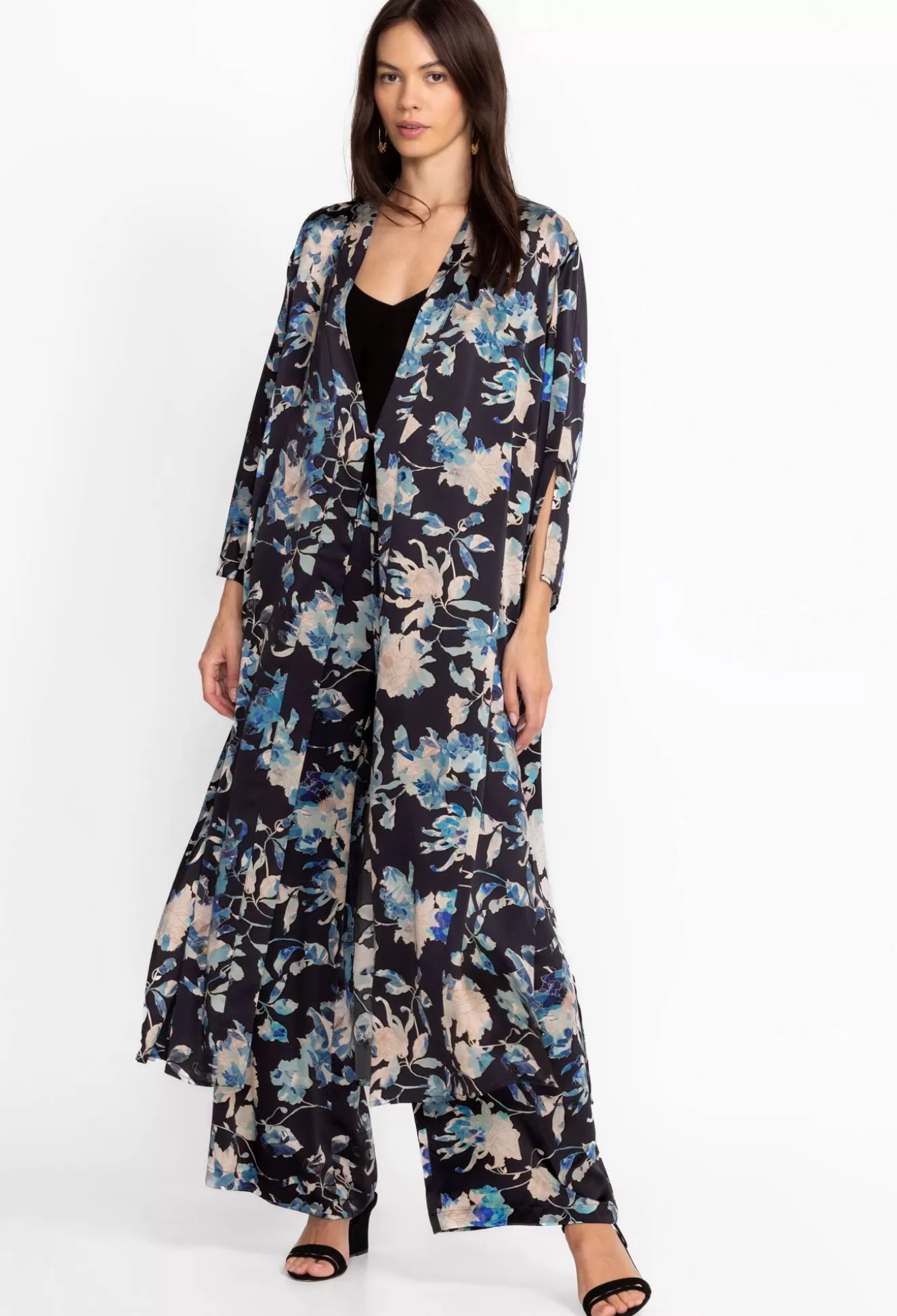 Kimonos>Johnny Was Charmeuse Wrap Kimono Chryssy