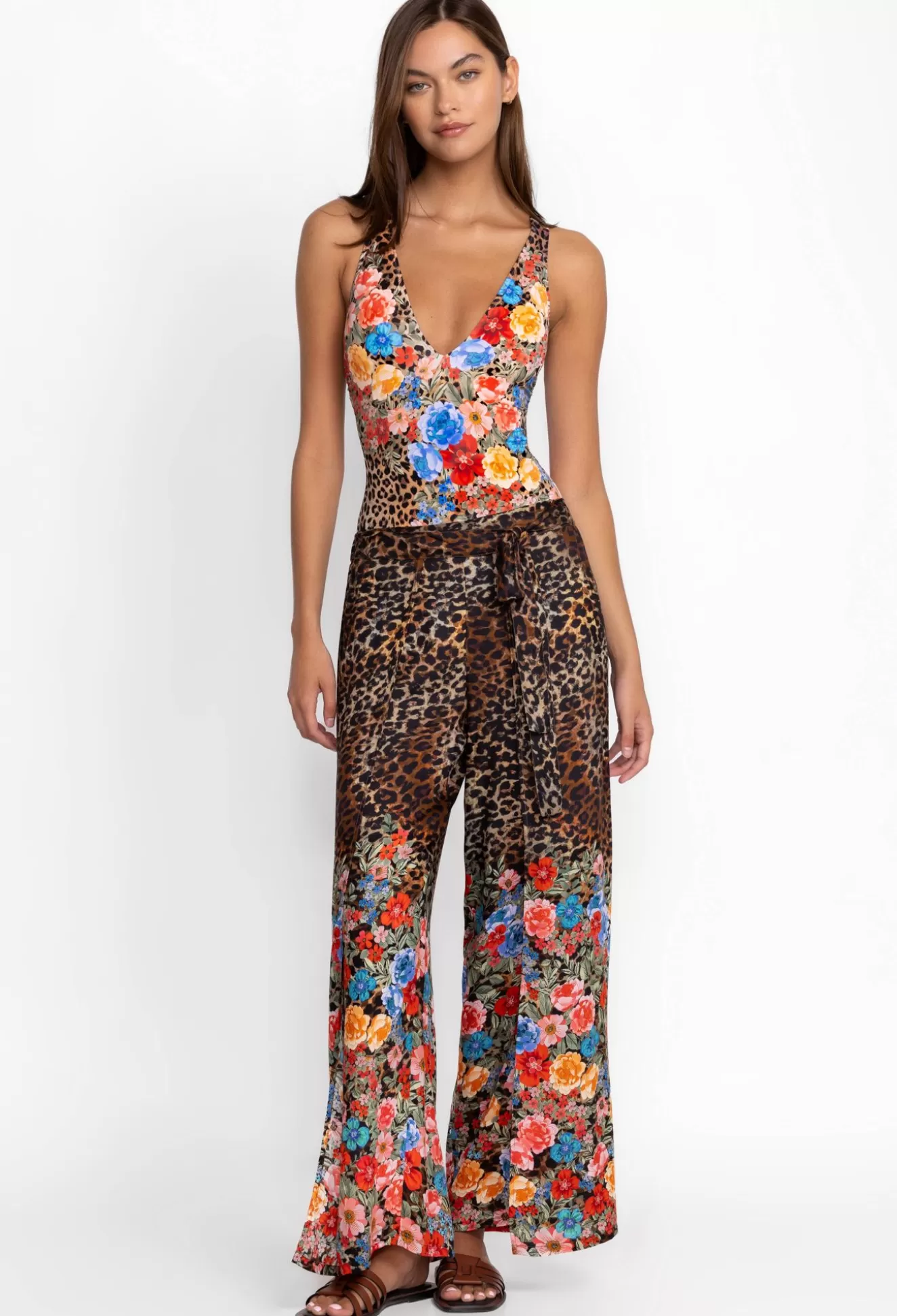 Swim & Resort>Johnny Was Cheetah Wrap Pant Multi