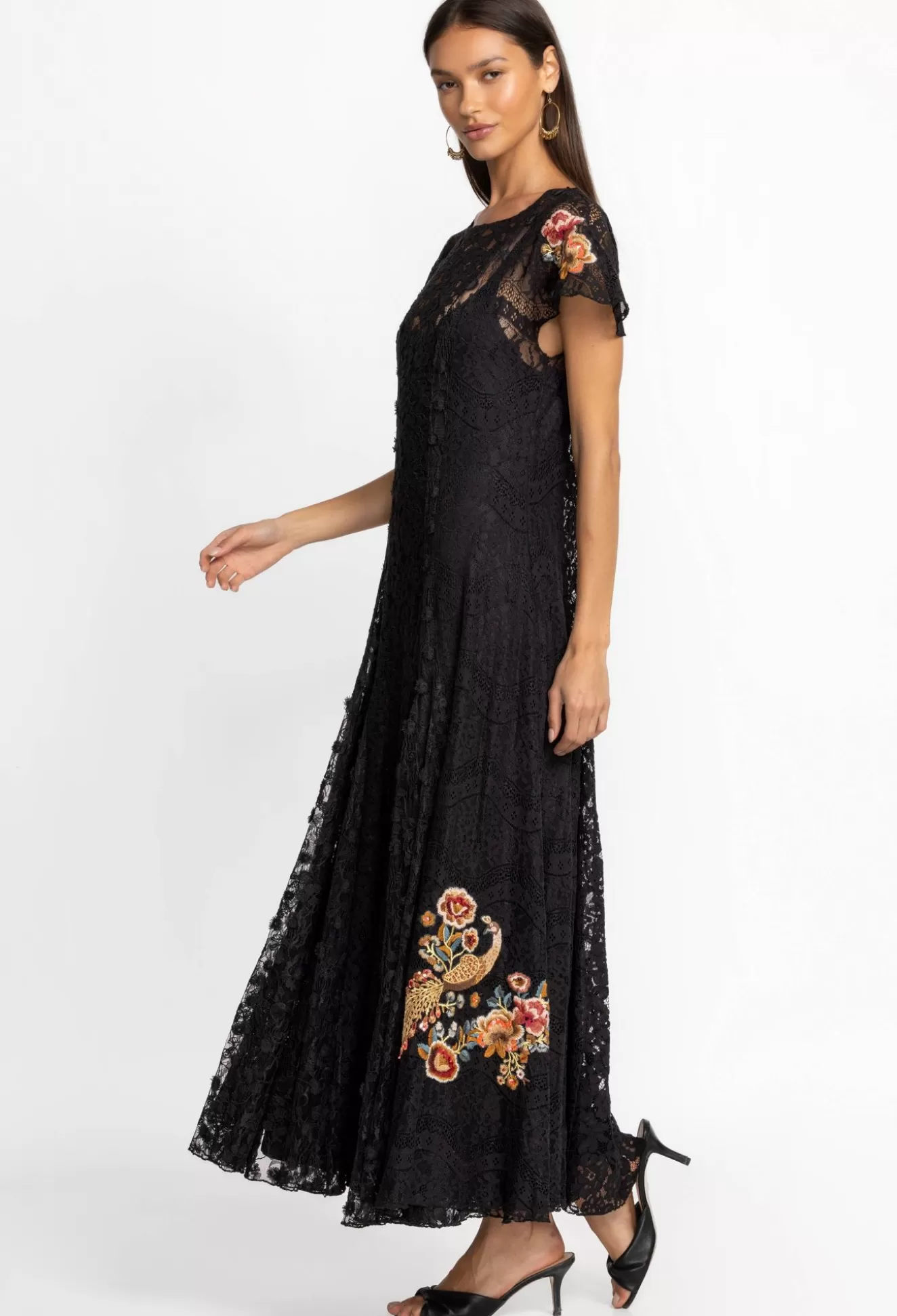 Dresses>Johnny Was Cloe Lace Dress Black