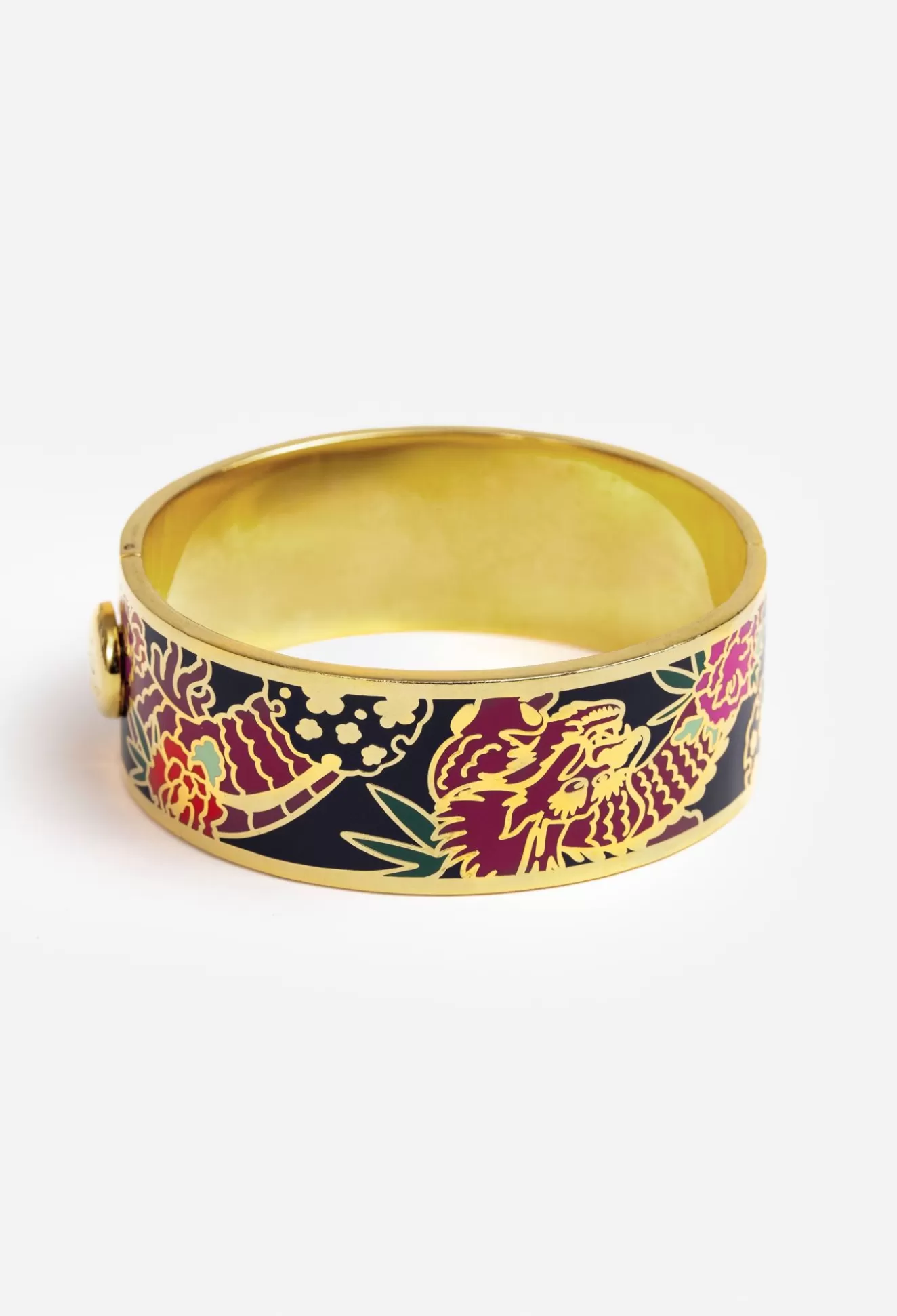 Jewelry>Johnny Was Dragon Hinged Bracelet Multi