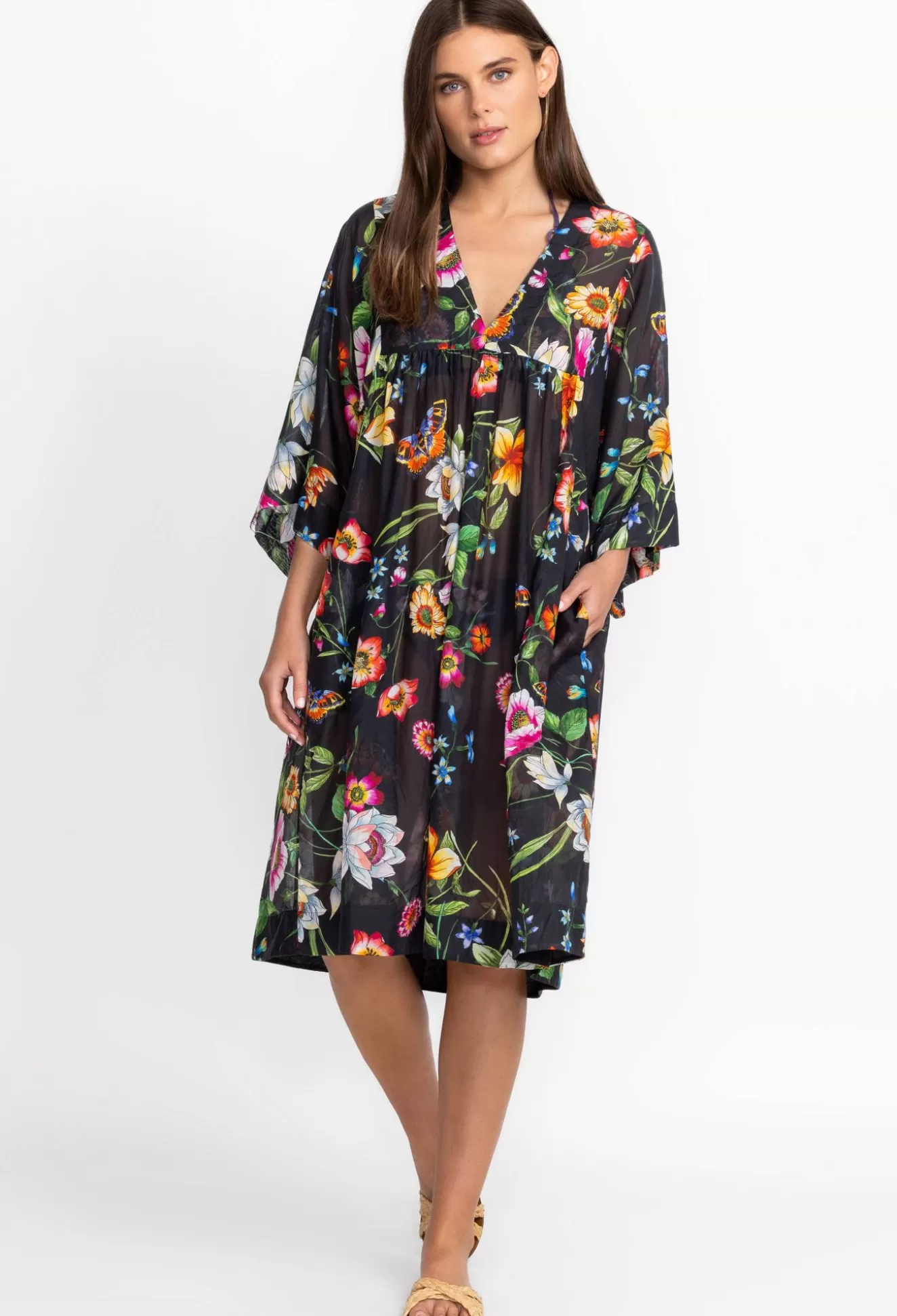 Swim & Resort>Johnny Was Easy Cover-Up Dress Ombre Garden