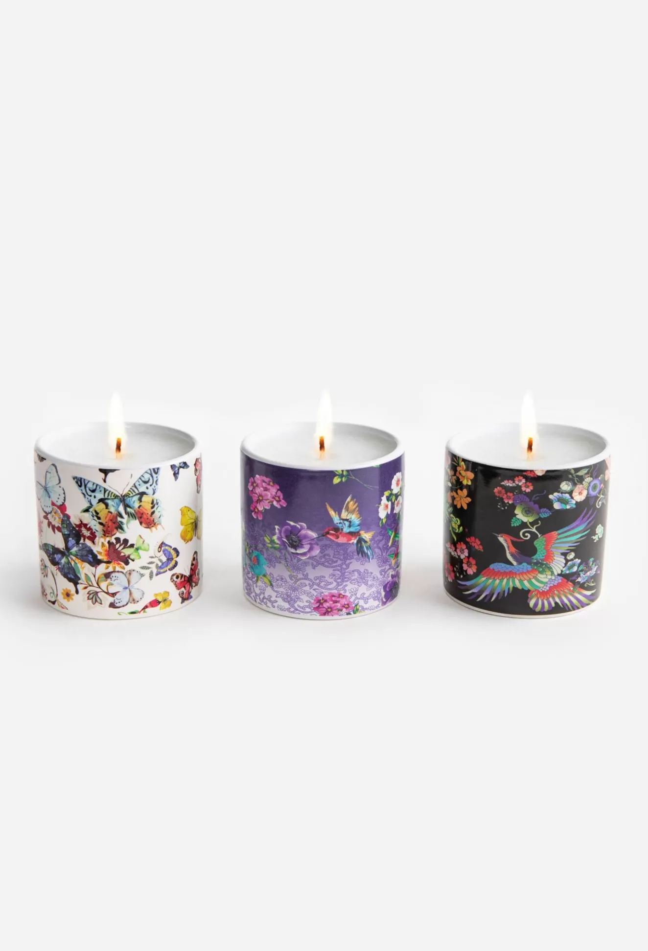 Home Fragrance>Johnny Was Fine Set Of 3 Votive Candles Multi