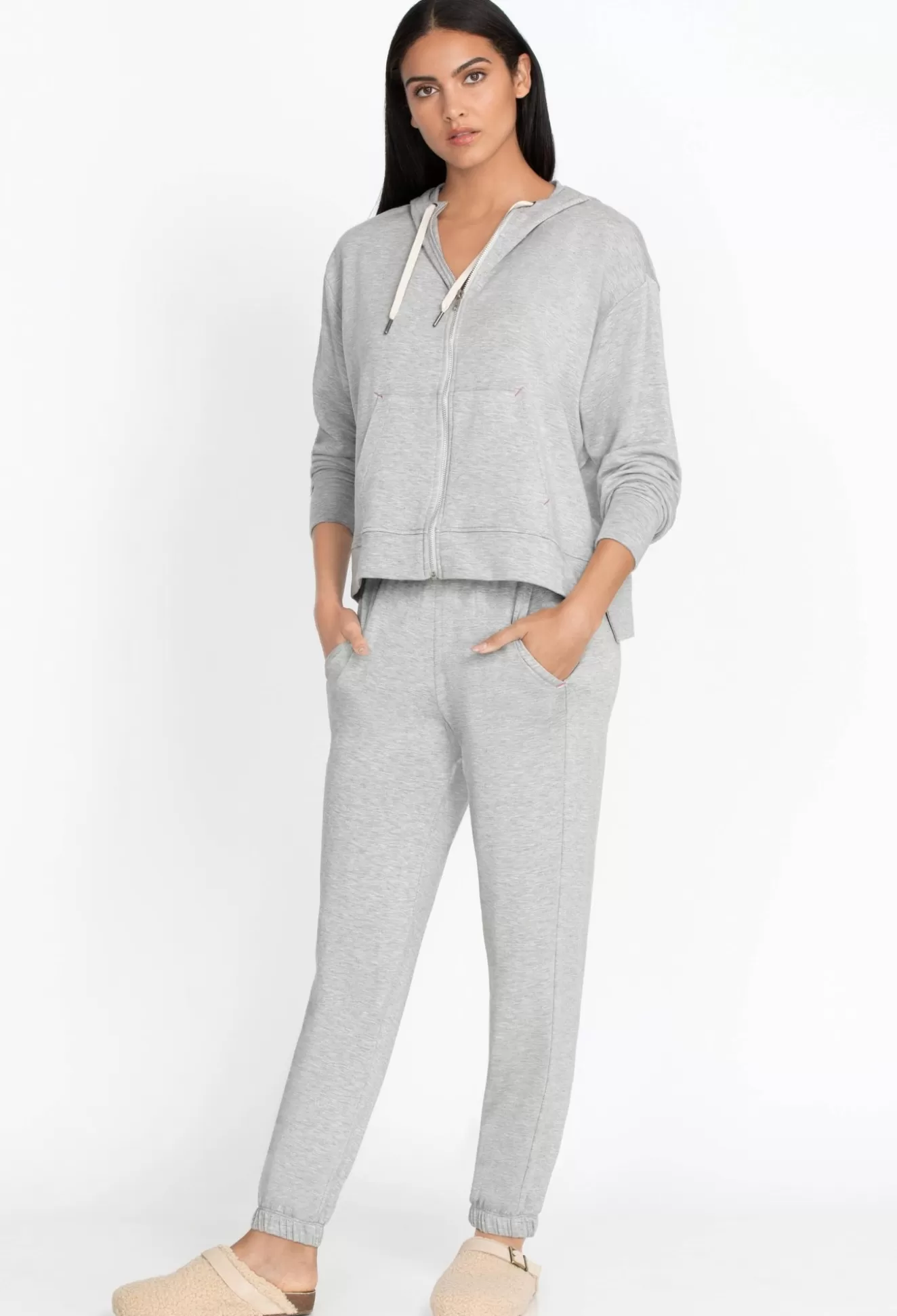 Bottoms>Johnny Was Forward Side Seam Jogger Irish Cream