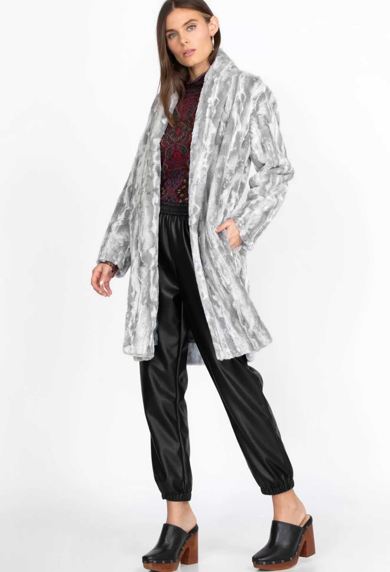 Outerwear>Johnny Was Foxy Faux Fur Jacket Multi