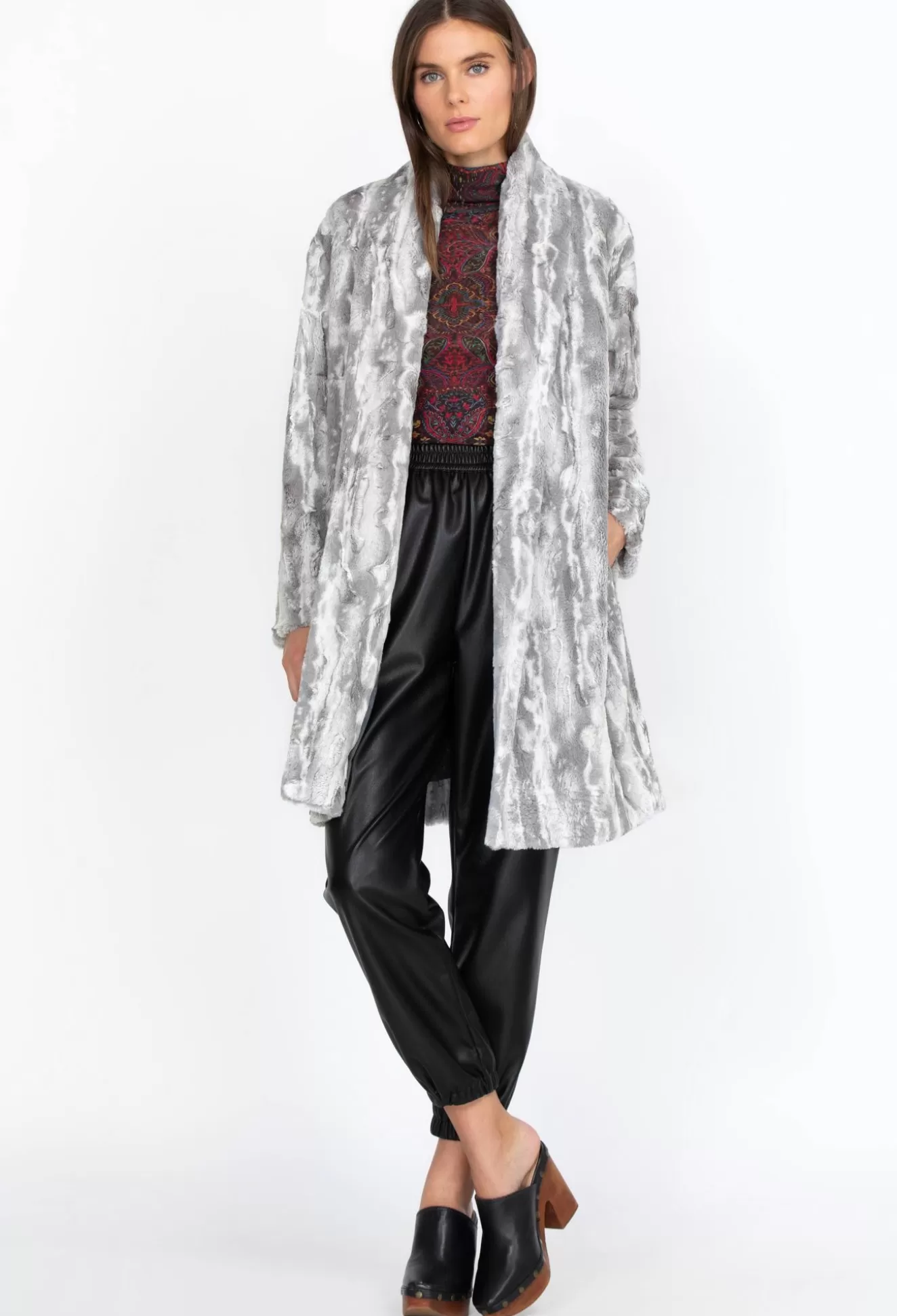 Outerwear>Johnny Was Foxy Faux Fur Jacket Multi