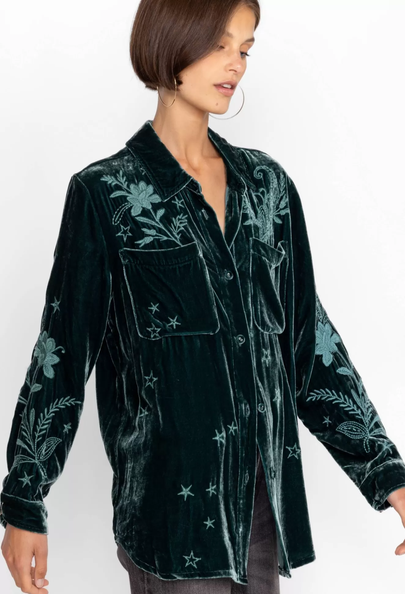 Outerwear>Johnny Was Frankie Velvet Chore Jacket Ponderosa Pine