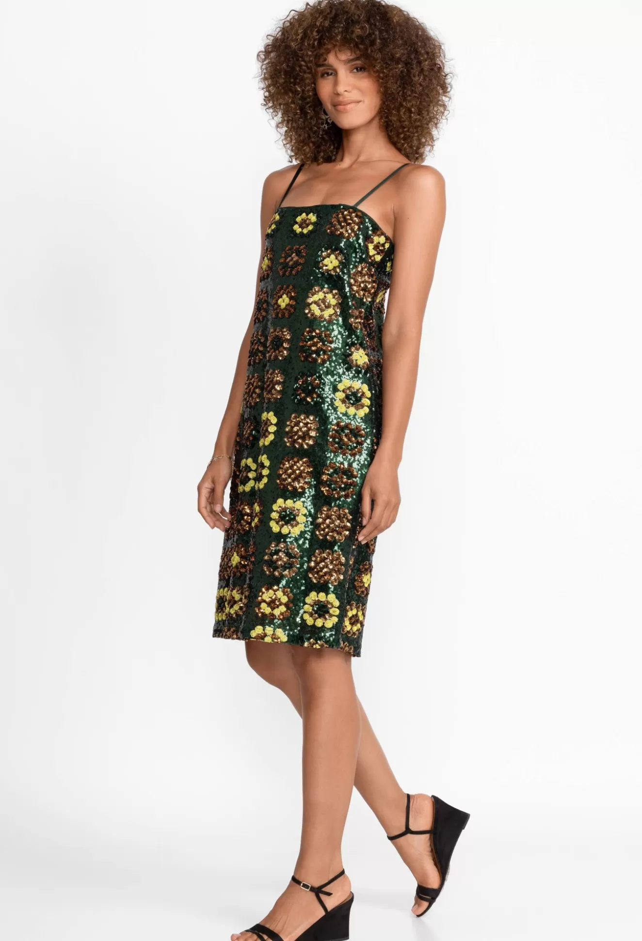Dresses>Johnny Was Gemini Sequin Mini Dress Multi