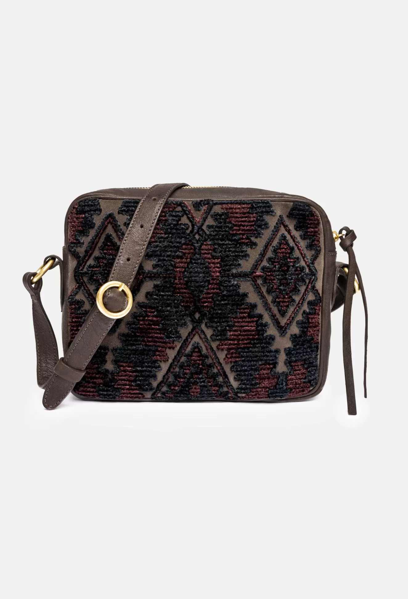 Handbags>Johnny Was Gia Jaquard Crossbody Espresso