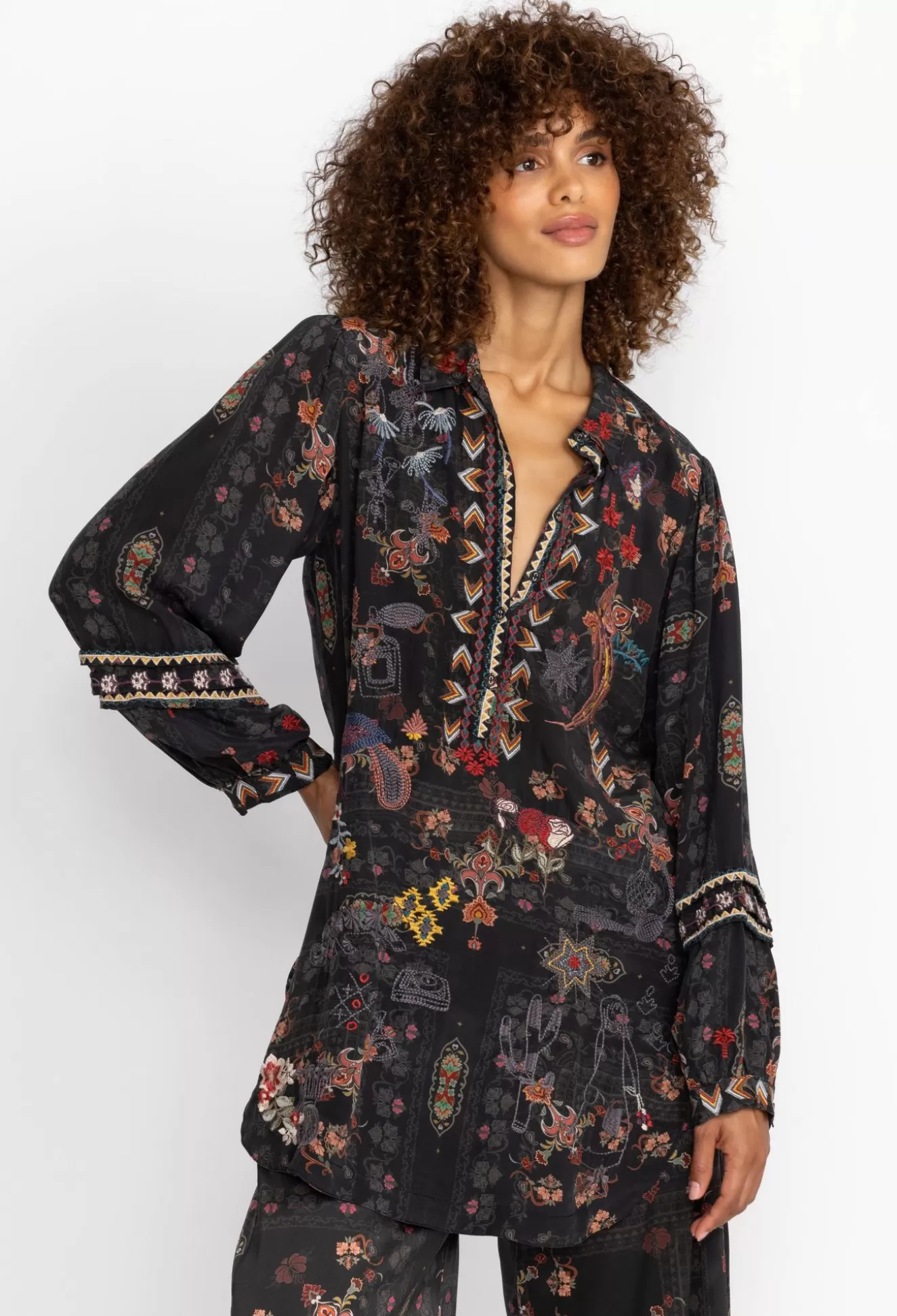 Tops>Johnny Was Gila Tunic - Aggie Manning