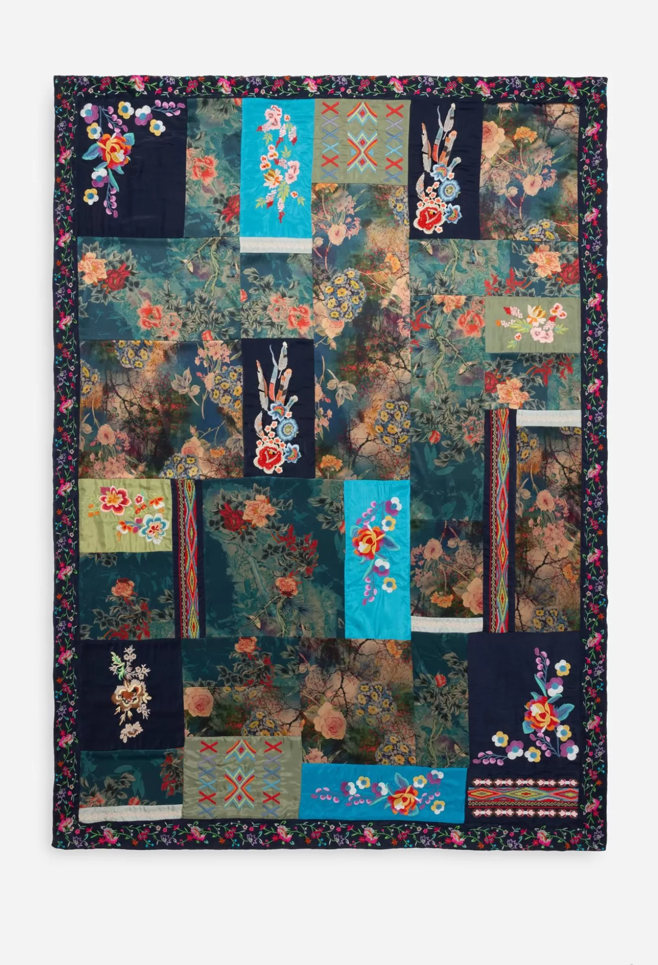 Blankets>Johnny Was Hazel Throw Patchwork