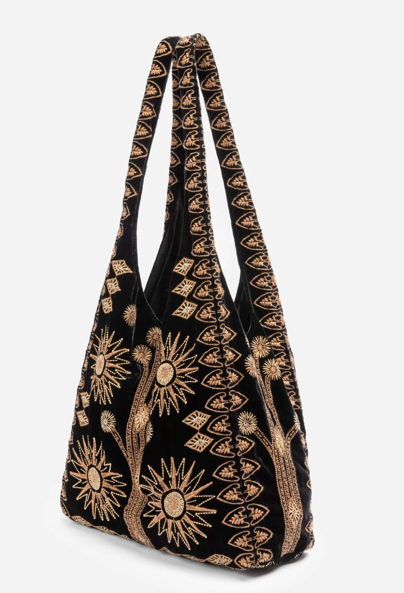 Handbags>Johnny Was Heidi Velvet Slouchy Tote Black