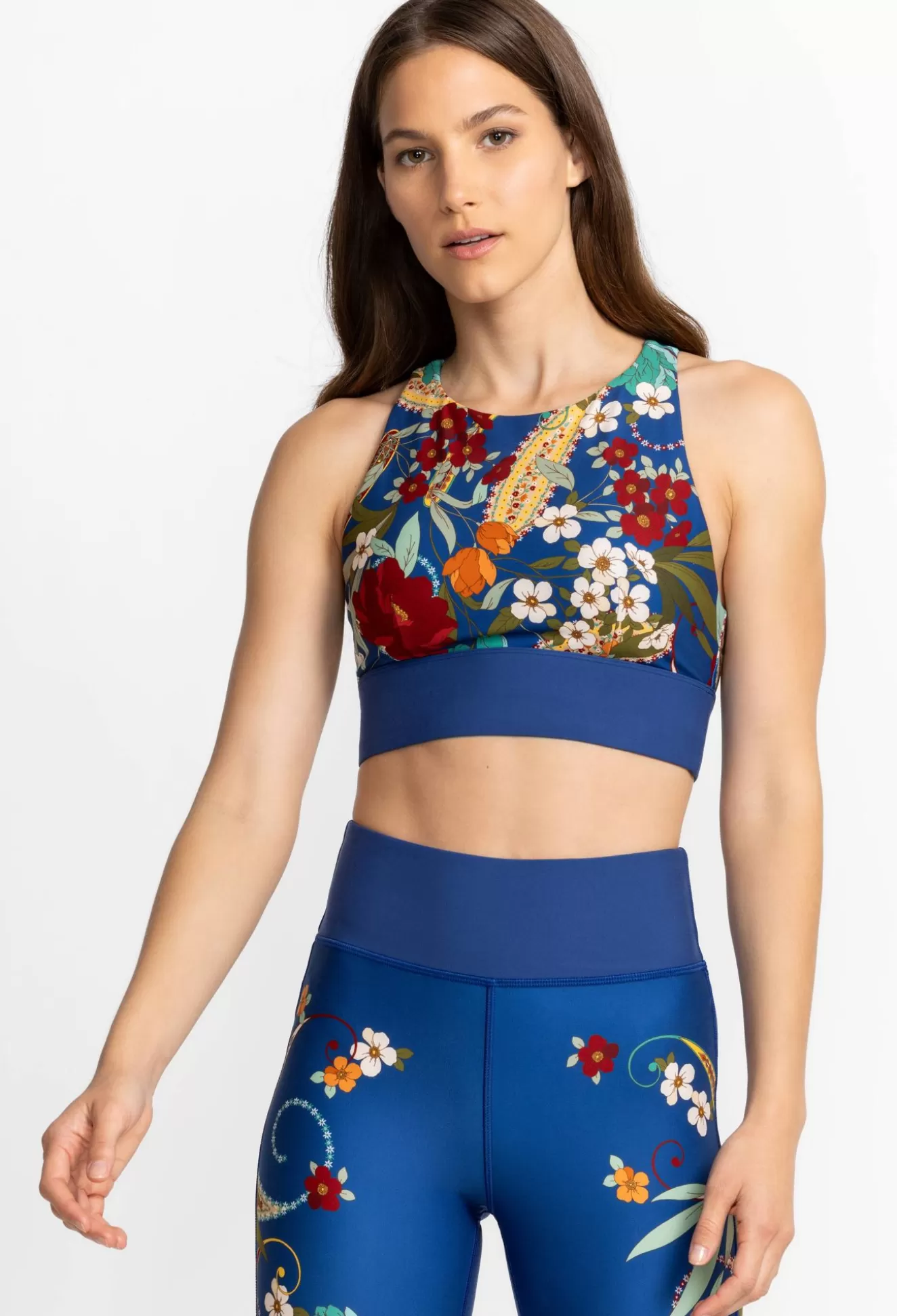 Active>Johnny Was High Neck Cutout Sports Bra Teebee