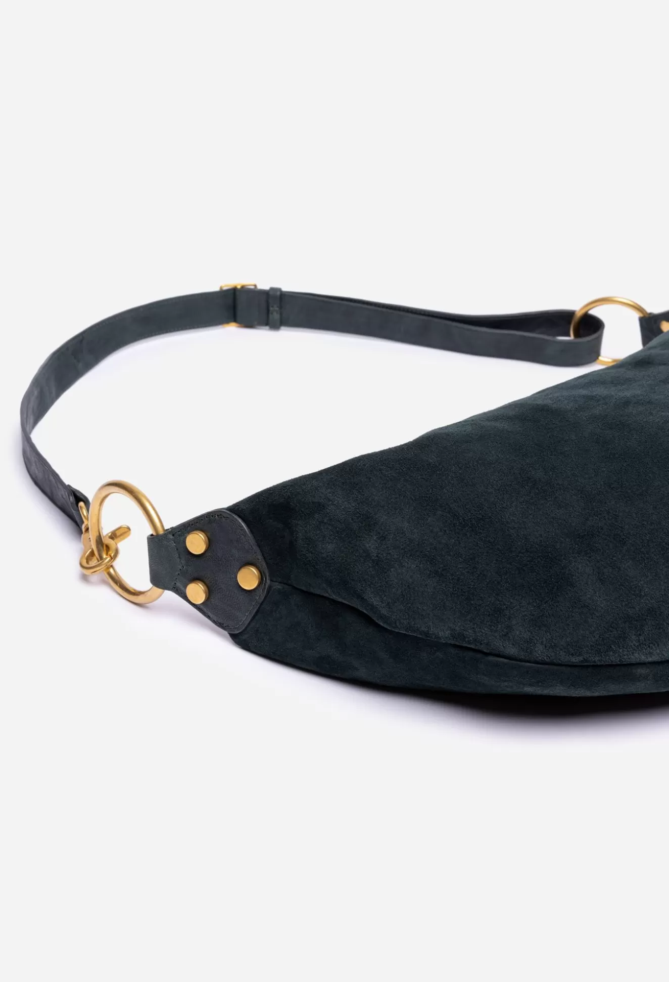 Handbags>Johnny Was Italian Suede Faithful Bag Dunkel