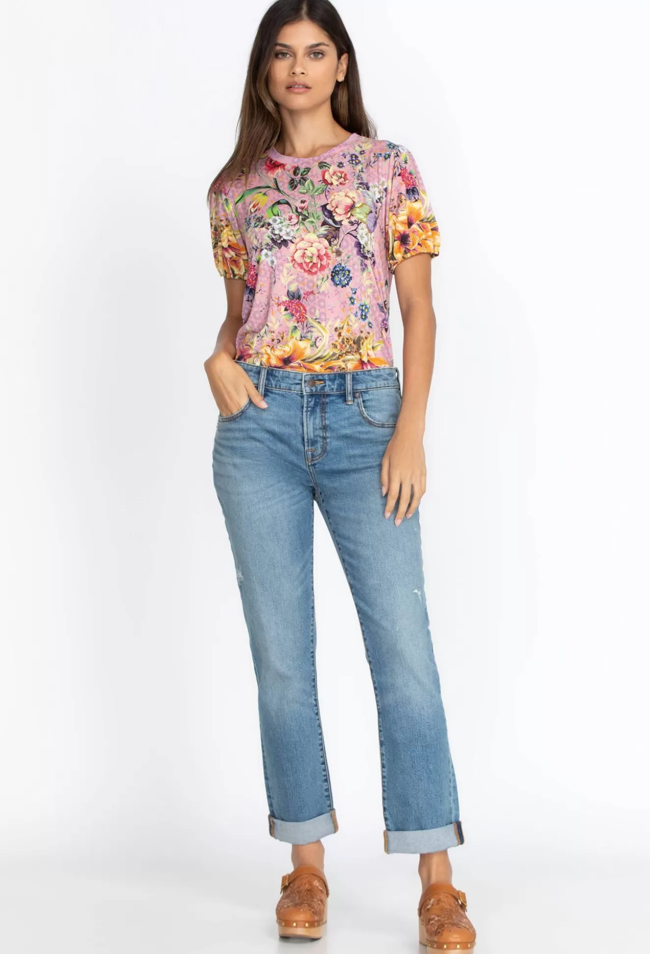 Bottoms>Johnny Was Basic Boyfriend Jean Indigo