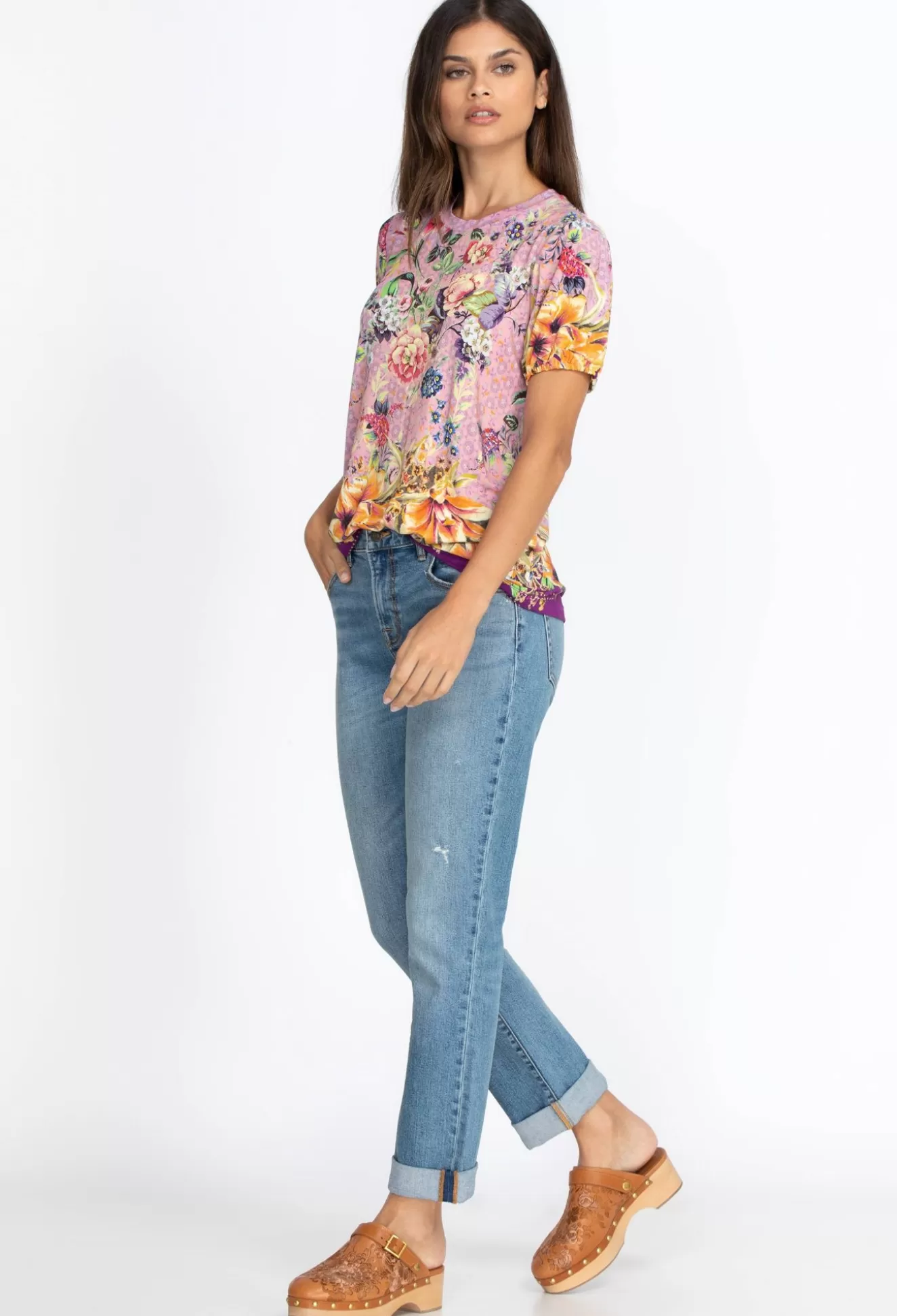 Bottoms>Johnny Was Basic Boyfriend Jean Indigo