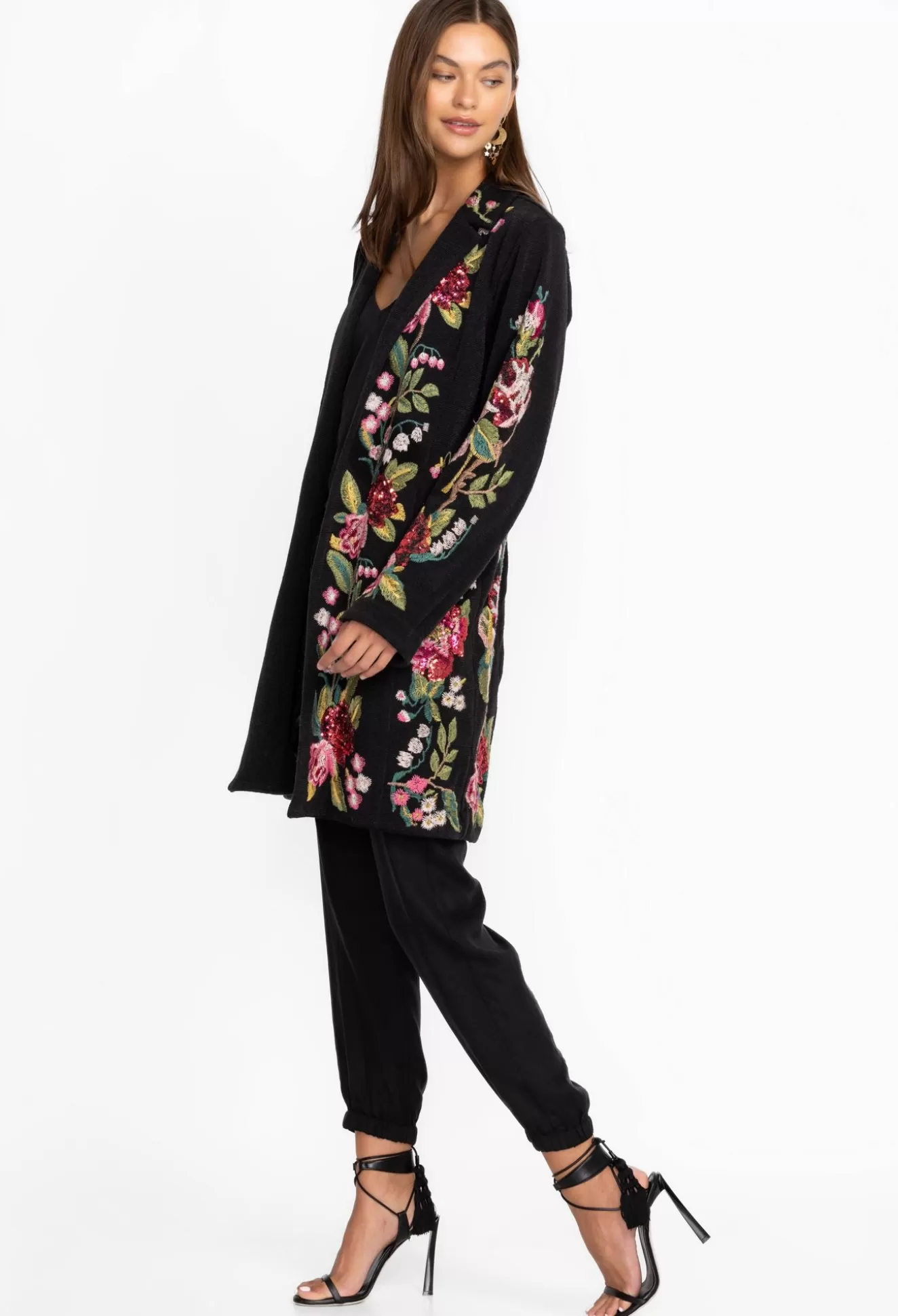 Outerwear>Johnny Was Lois Sequin Blazer Black