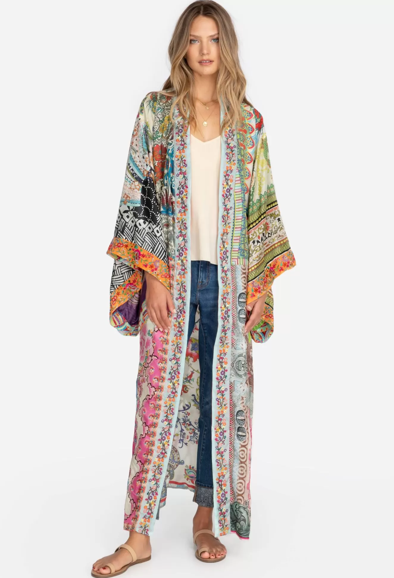 Kimonos>Johnny Was Long Kimono Multi