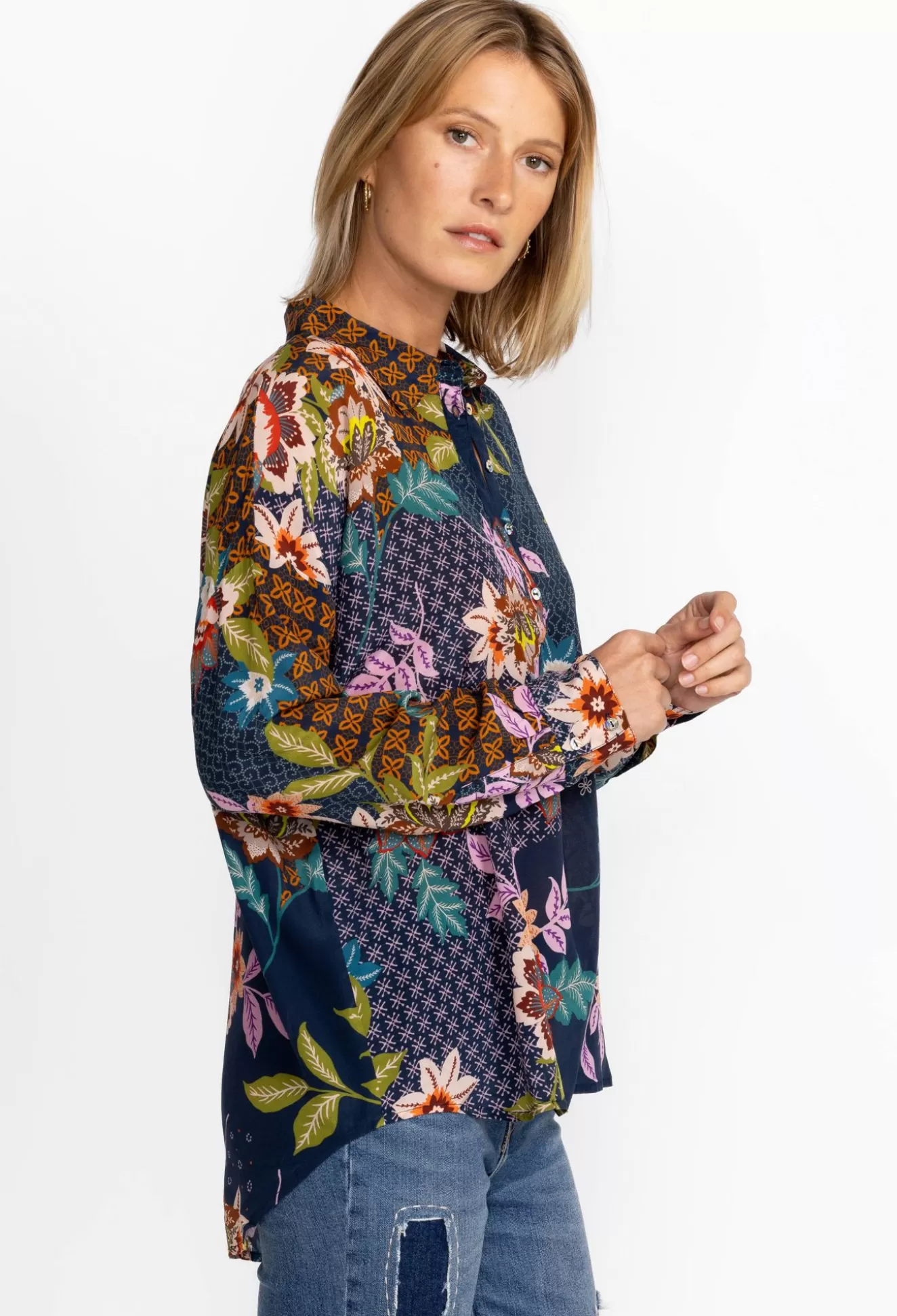 Tops>Johnny Was Lotus Blouse Delfino