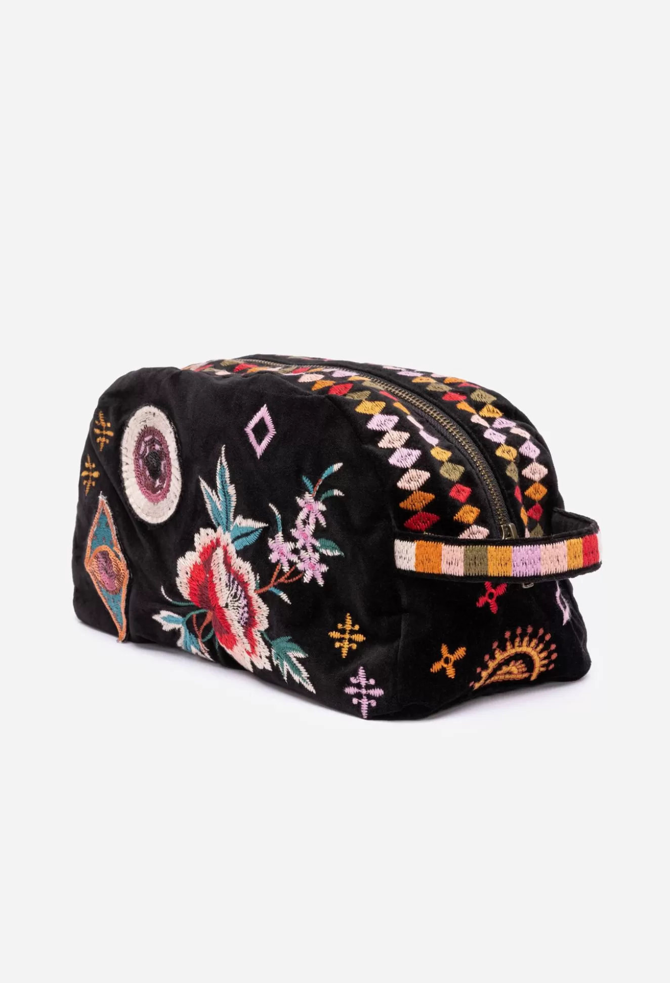 Handbags>Johnny Was Margo Patched Makeup Bag Black