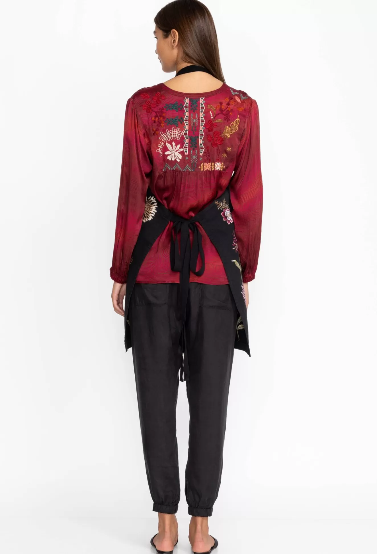 Home Accessories>Johnny Was Meriah Apron Black