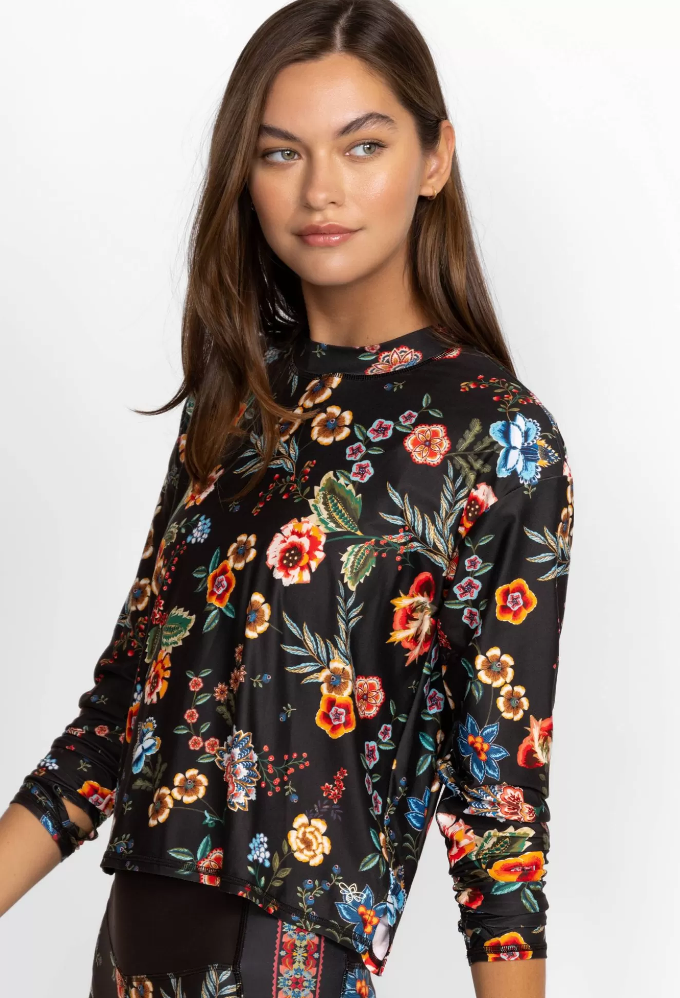 Active>Johnny Was Mock Neck Step Hem Tee Ardell