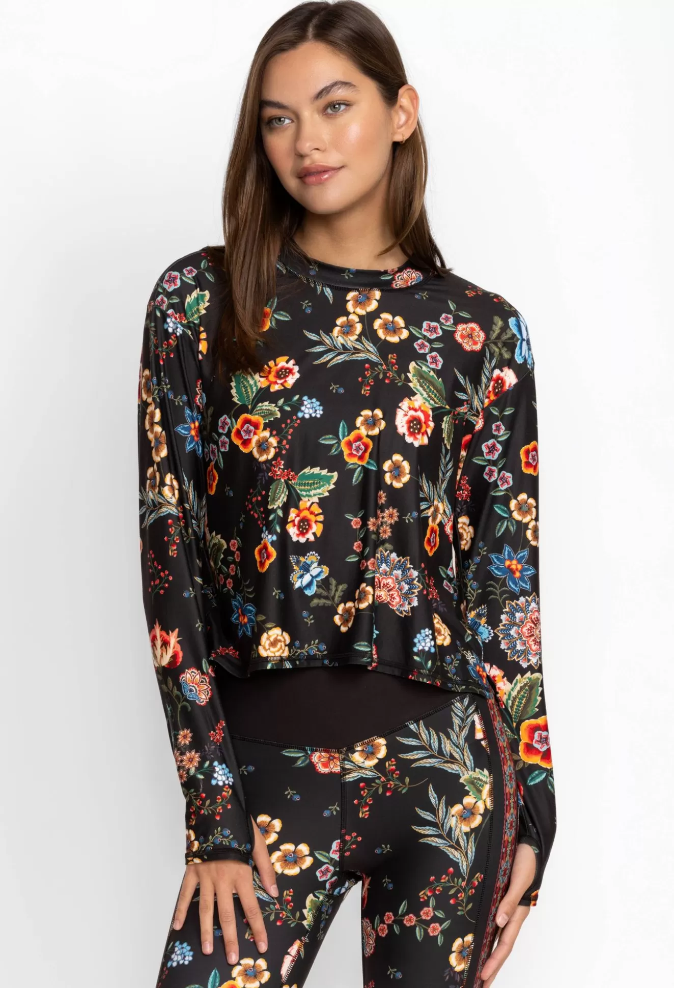Active>Johnny Was Mock Neck Step Hem Tee Ardell