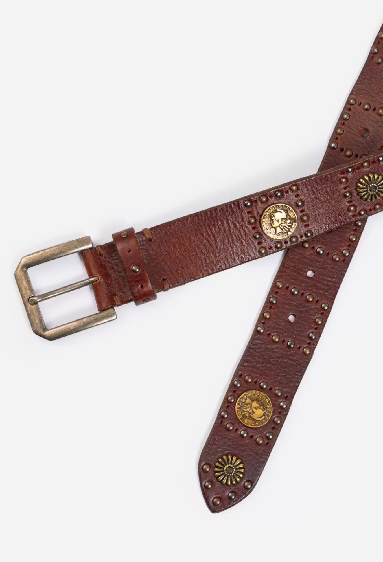 Fashion Accessories>Johnny Was Moneta Italian Leather Belt Brown
