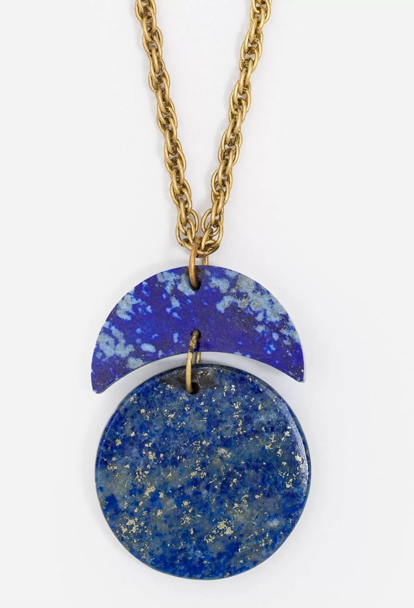 Jewelry>Johnny Was Moonstack Pendant Necklace Lapis