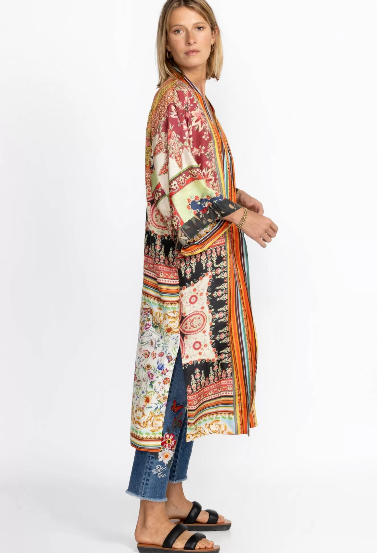 Kimonos>Johnny Was Narniay Kimono Reversible Pajaro