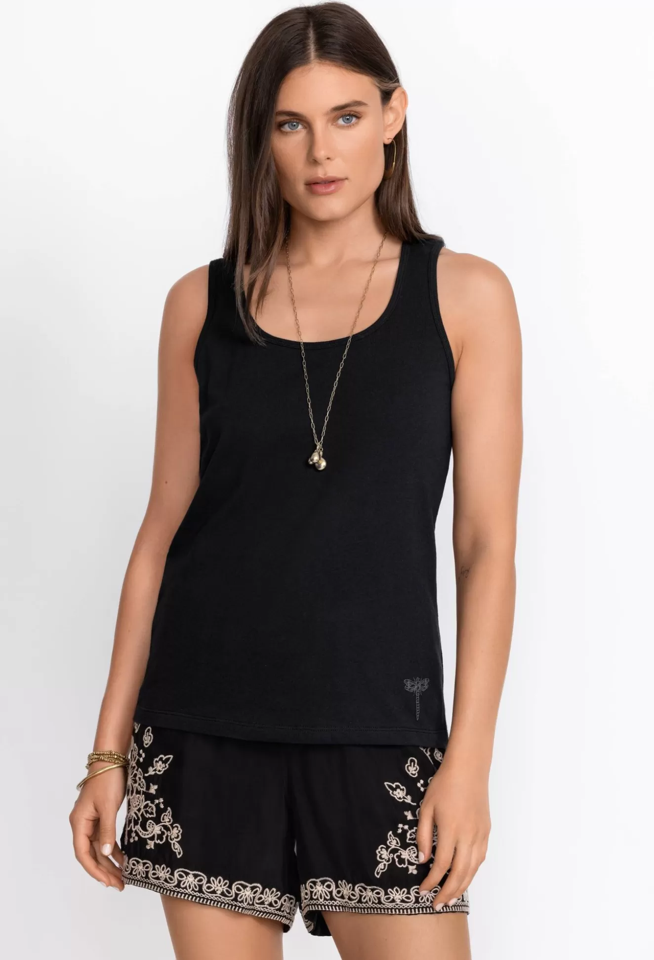 Tops>Johnny Was Organic Cotton Essential Tank Black Beauty