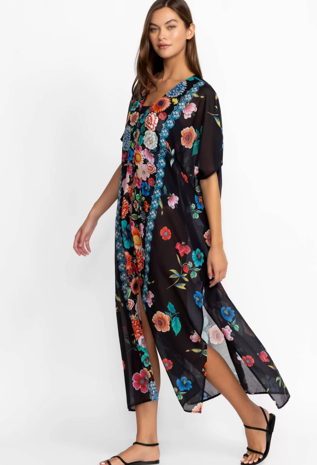 Swim & Resort>Johnny Was Palace V-Neck Kaftan Evening