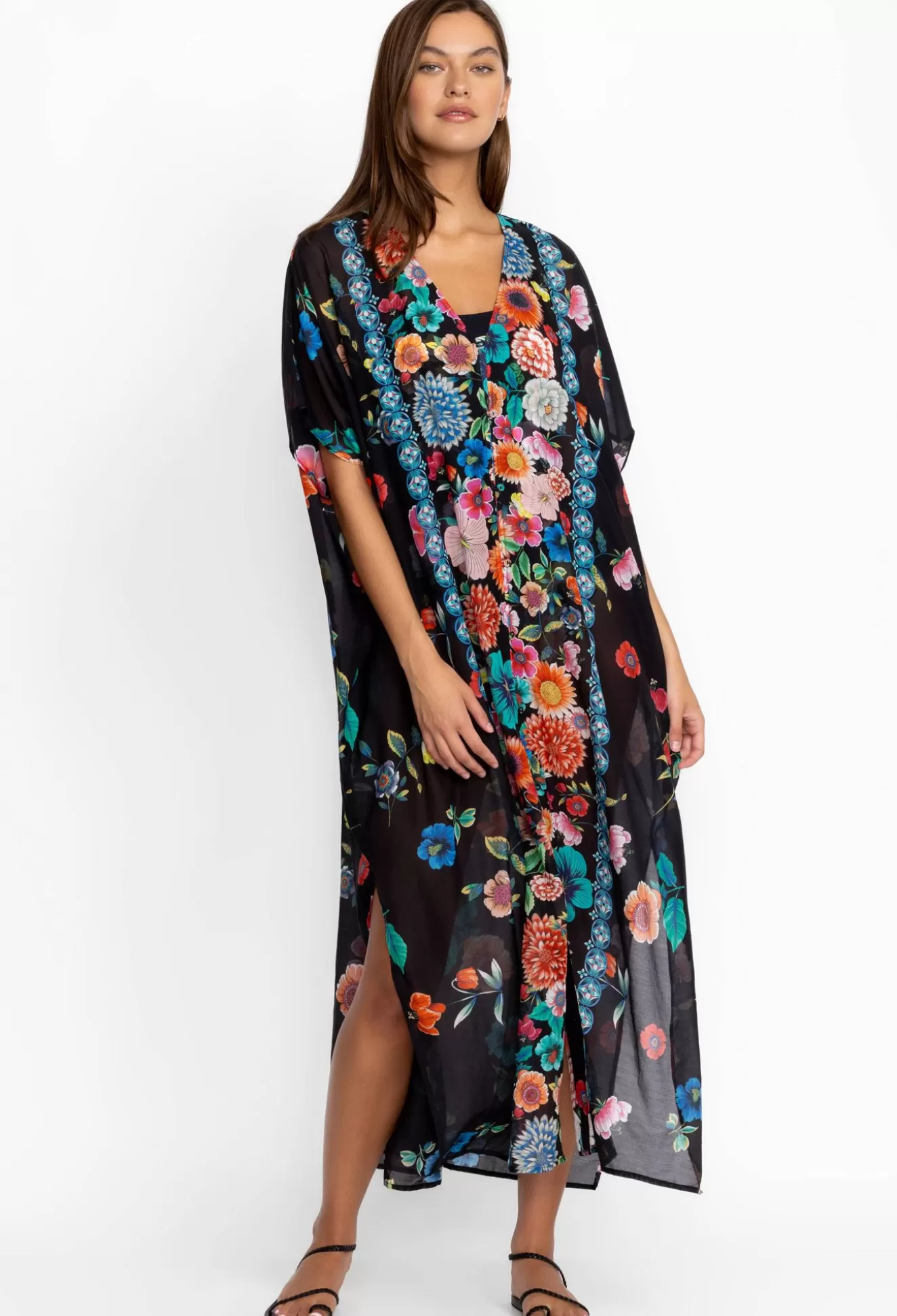 Swim & Resort>Johnny Was Palace V-Neck Kaftan Evening