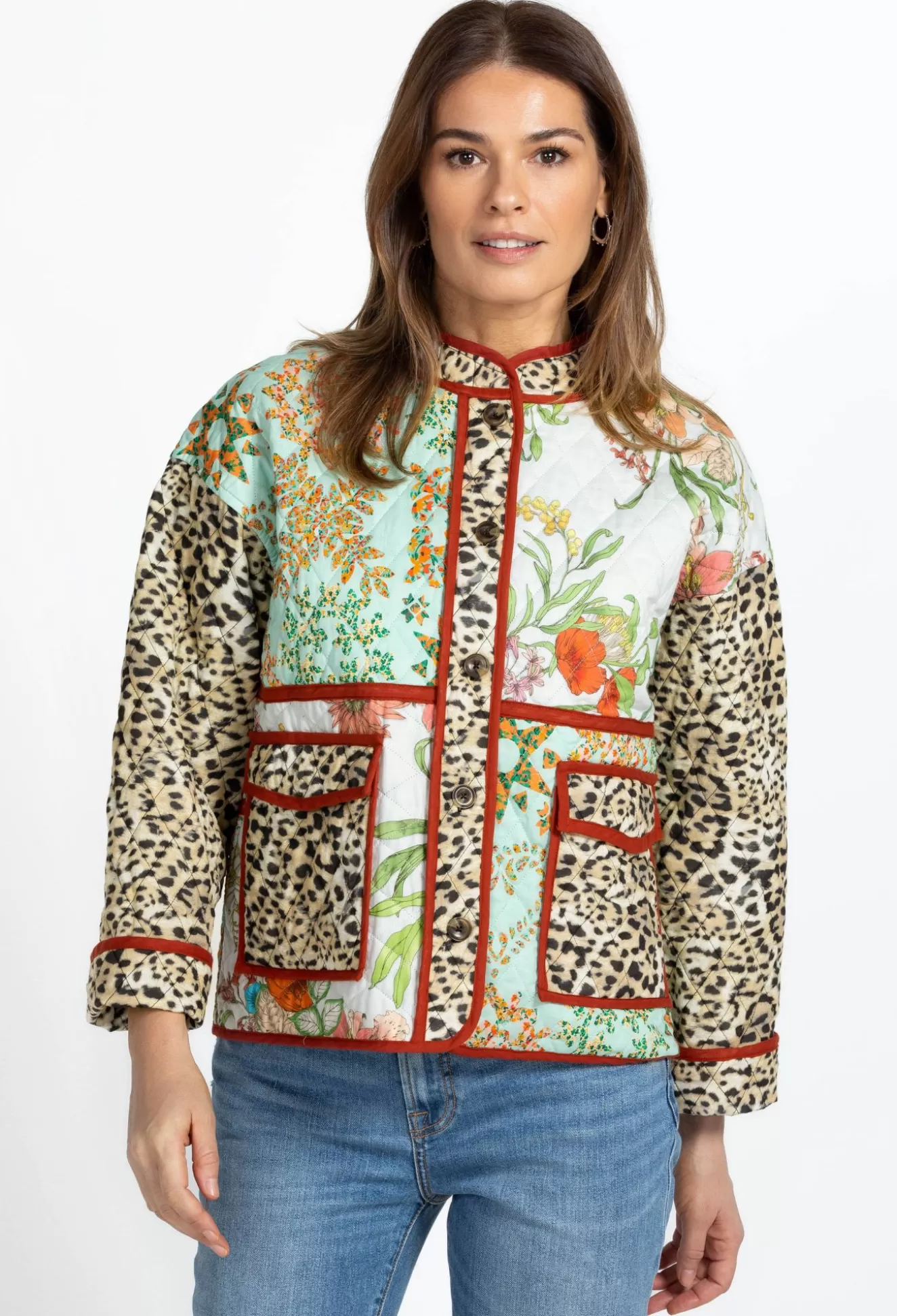 Outerwear>Johnny Was Quilted Patch Pocket Jacket Liliana