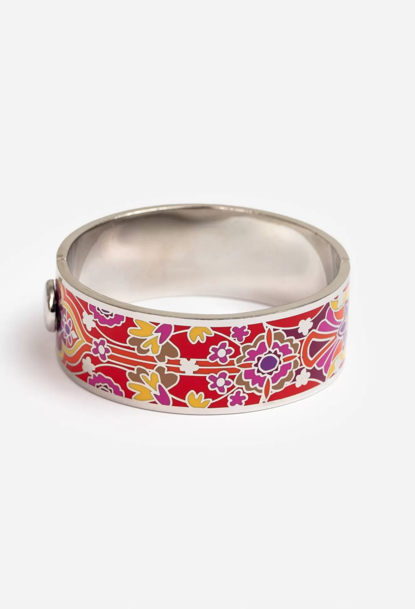 Jewelry>Johnny Was Red Saba Hinged Bracelet Multi