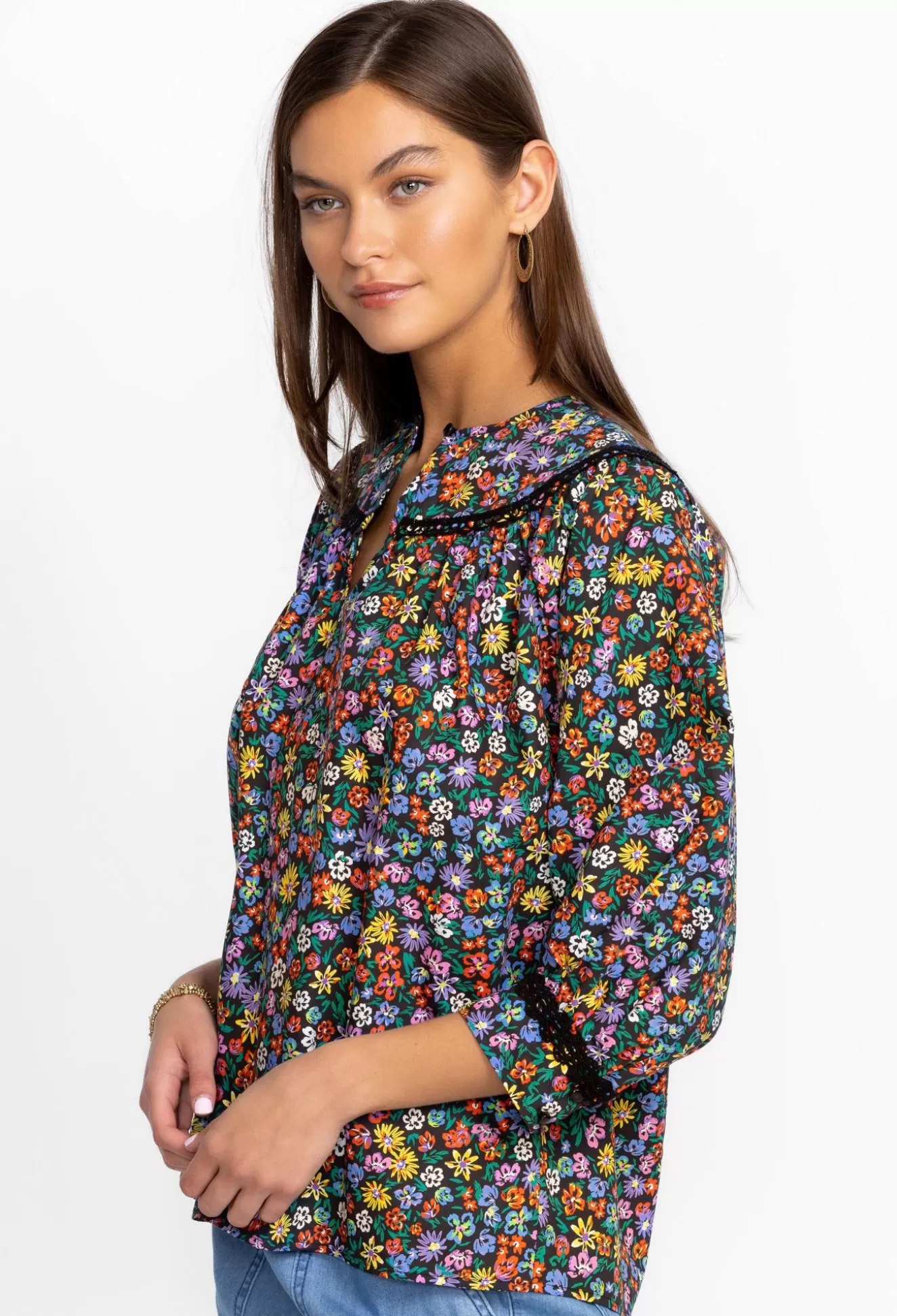 Tops>Johnny Was Risa Poplin Blouse Multi